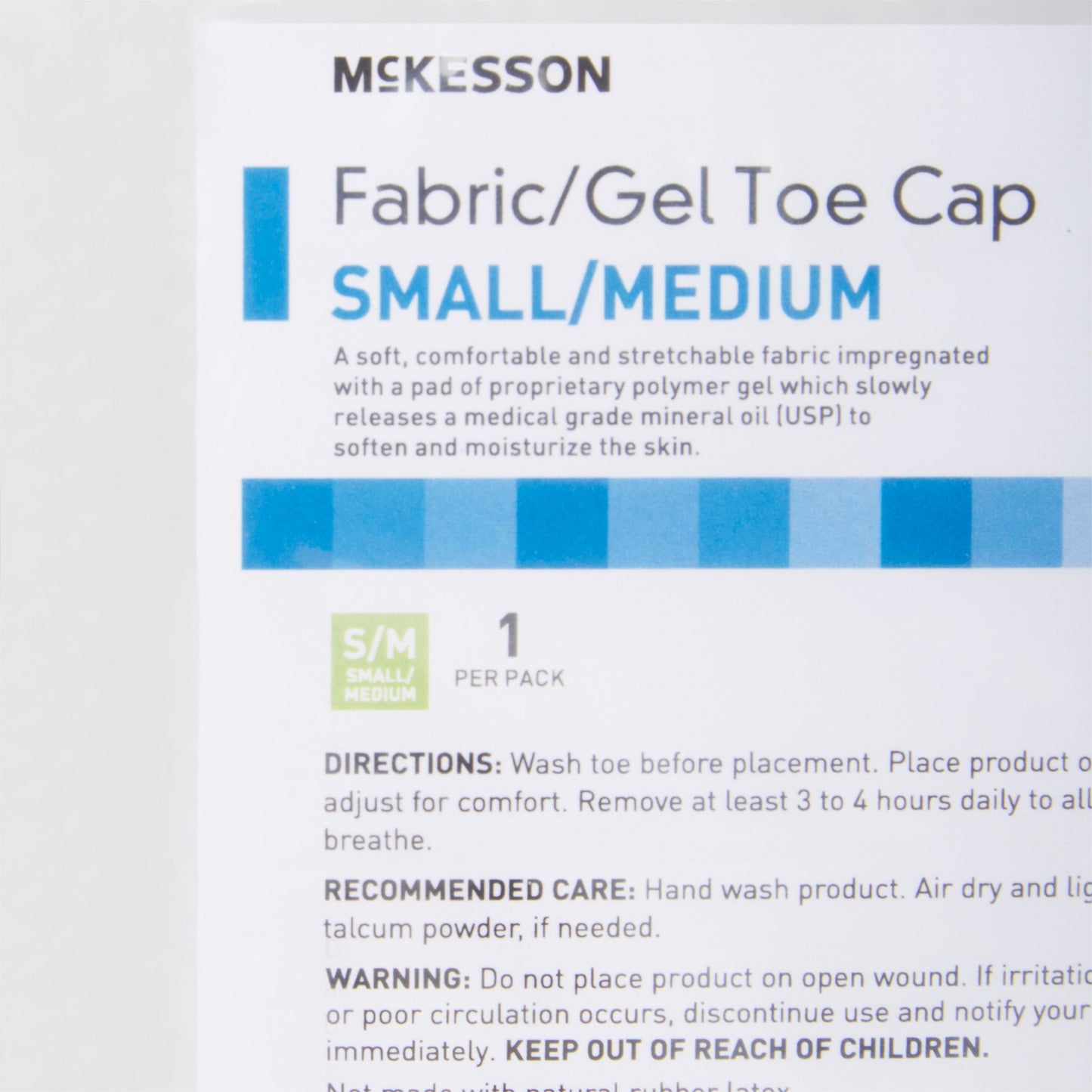TOE CAP, FABRIC/GEL SM/MED (1E