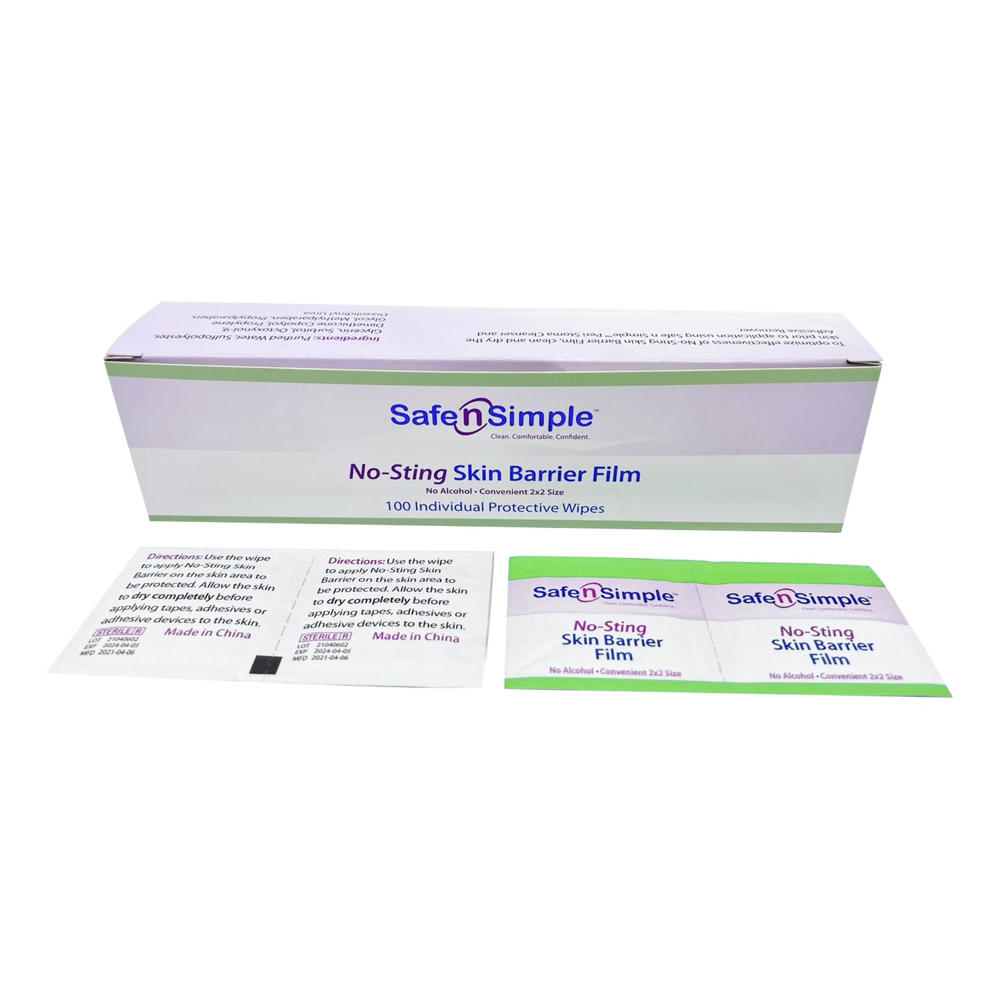 WIPE, SKIN BARR ALCHL FREE (100/BX 100BX/CS)