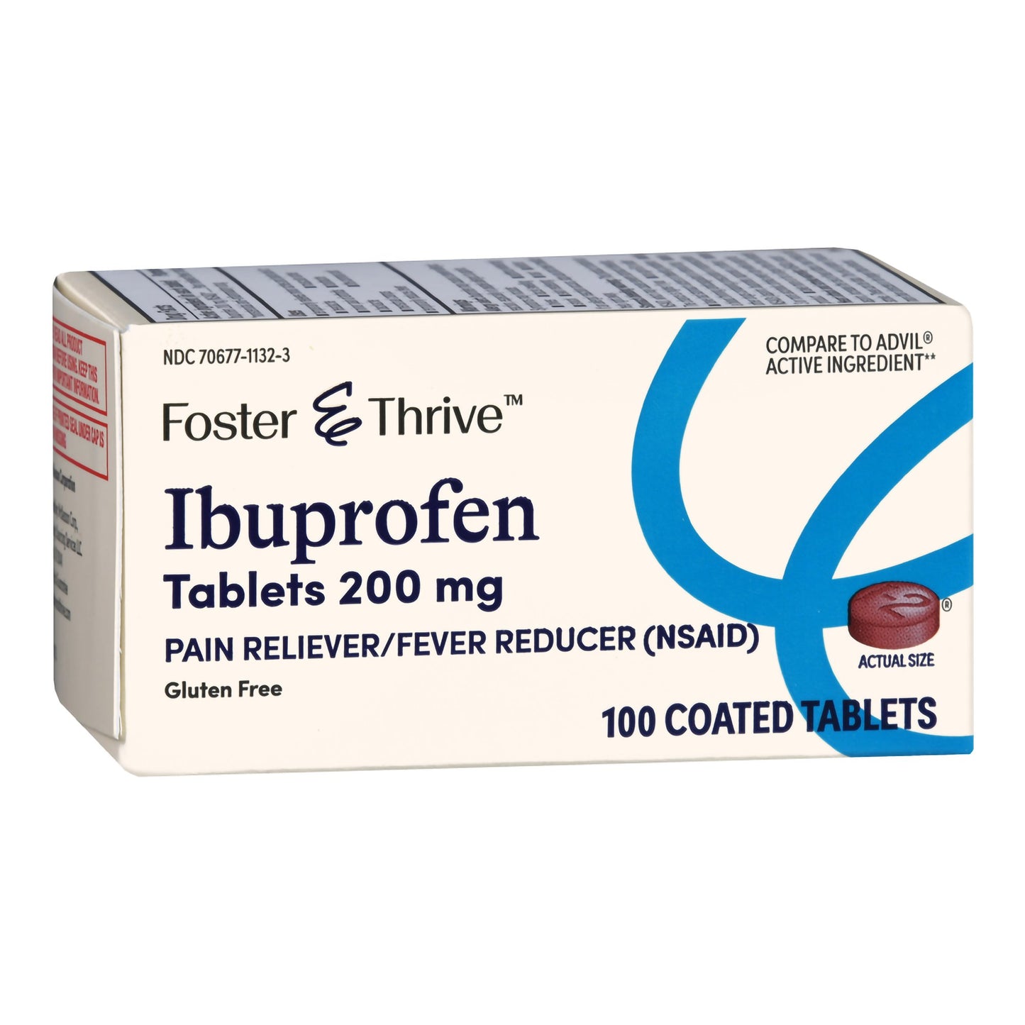 IBUPROFEN, TAB FT SM 200MG (100/BT)