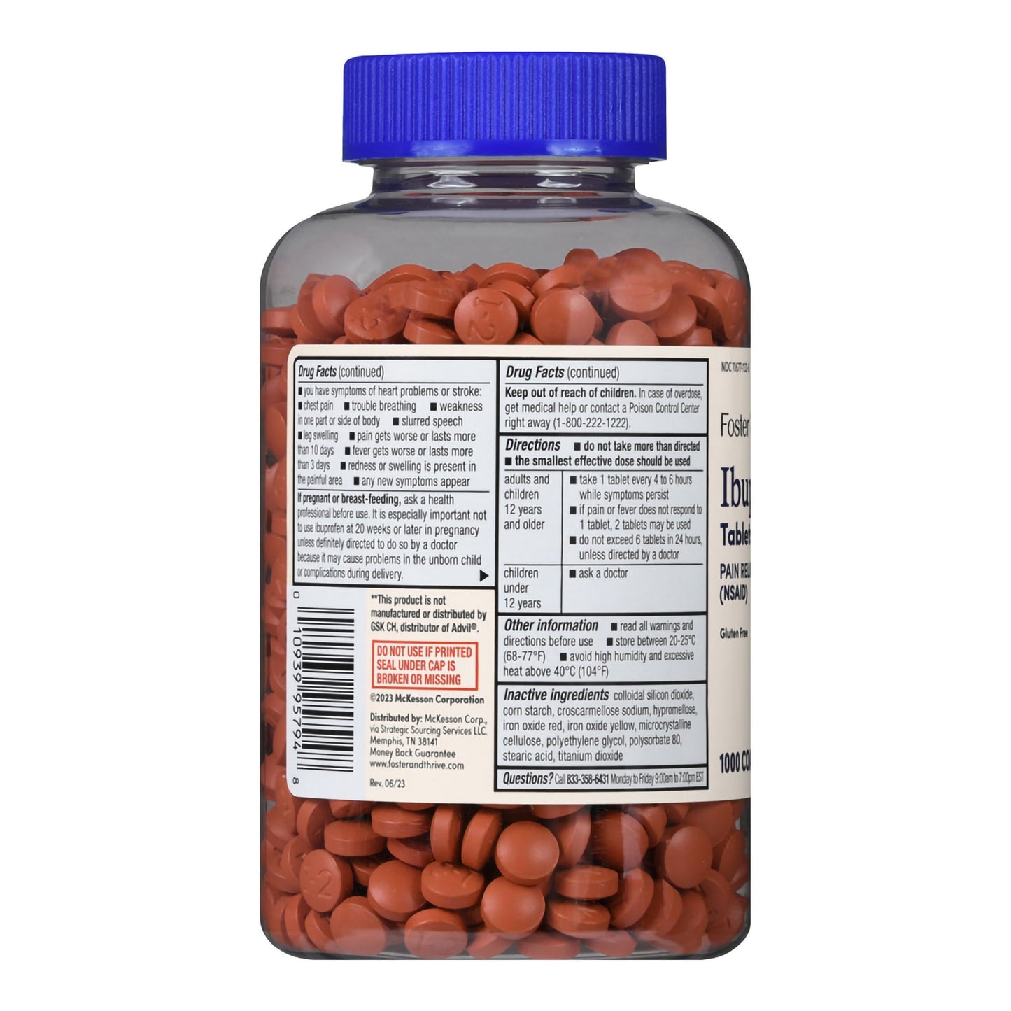 IBUPROFEN, TAB FT SM 200MG (1000/BT)