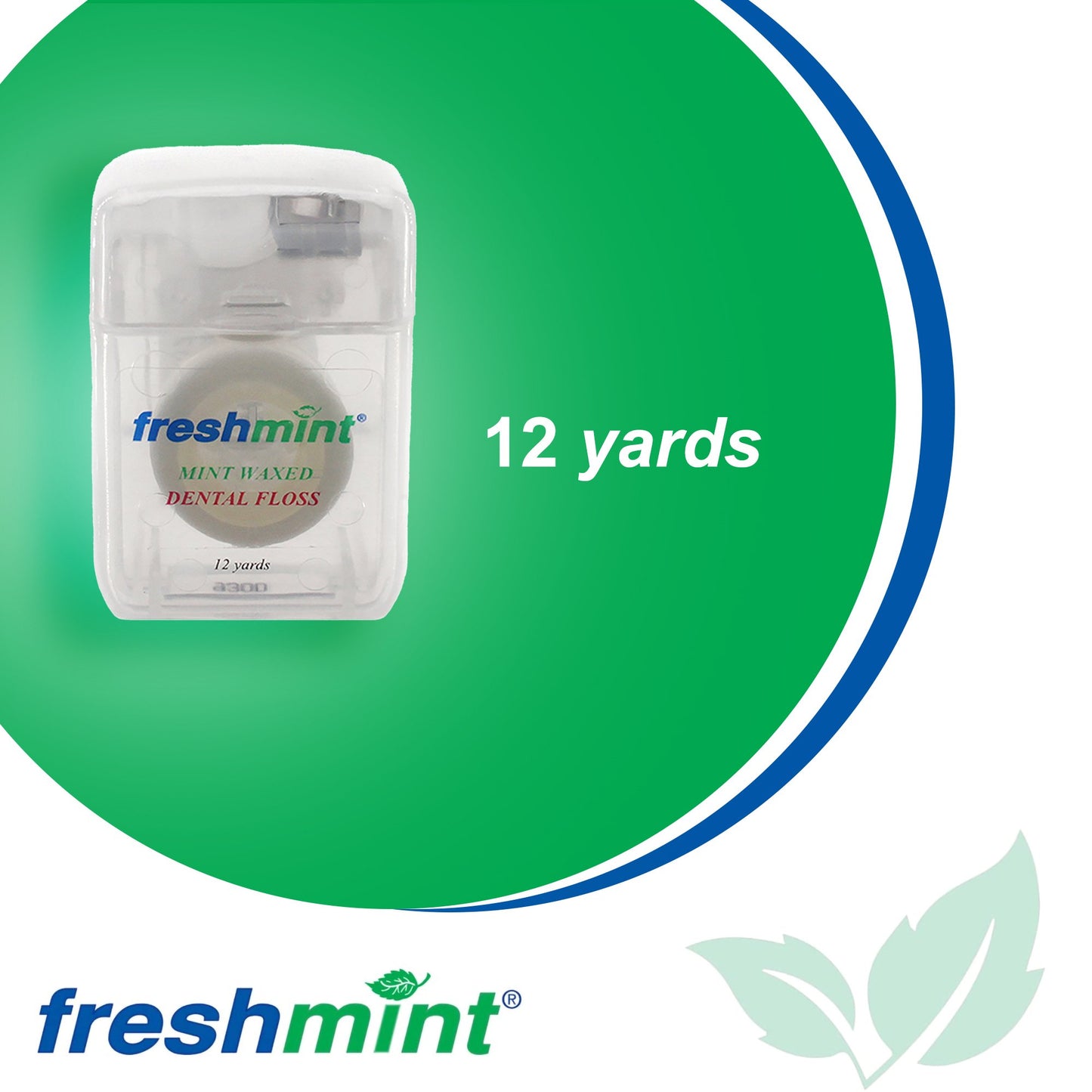 FLOSS, DENTAL WAXED MINT 12YDS(12/PK 12PK/CS)