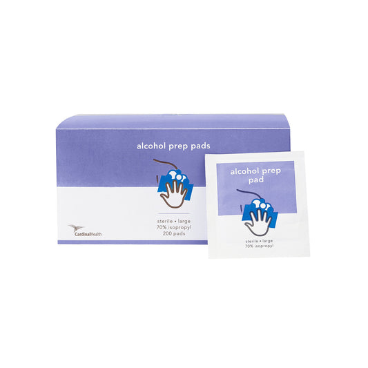 PAD, ALCOHOL PREP ISOPROPYL LG70% (200/BX 20BX/CS)