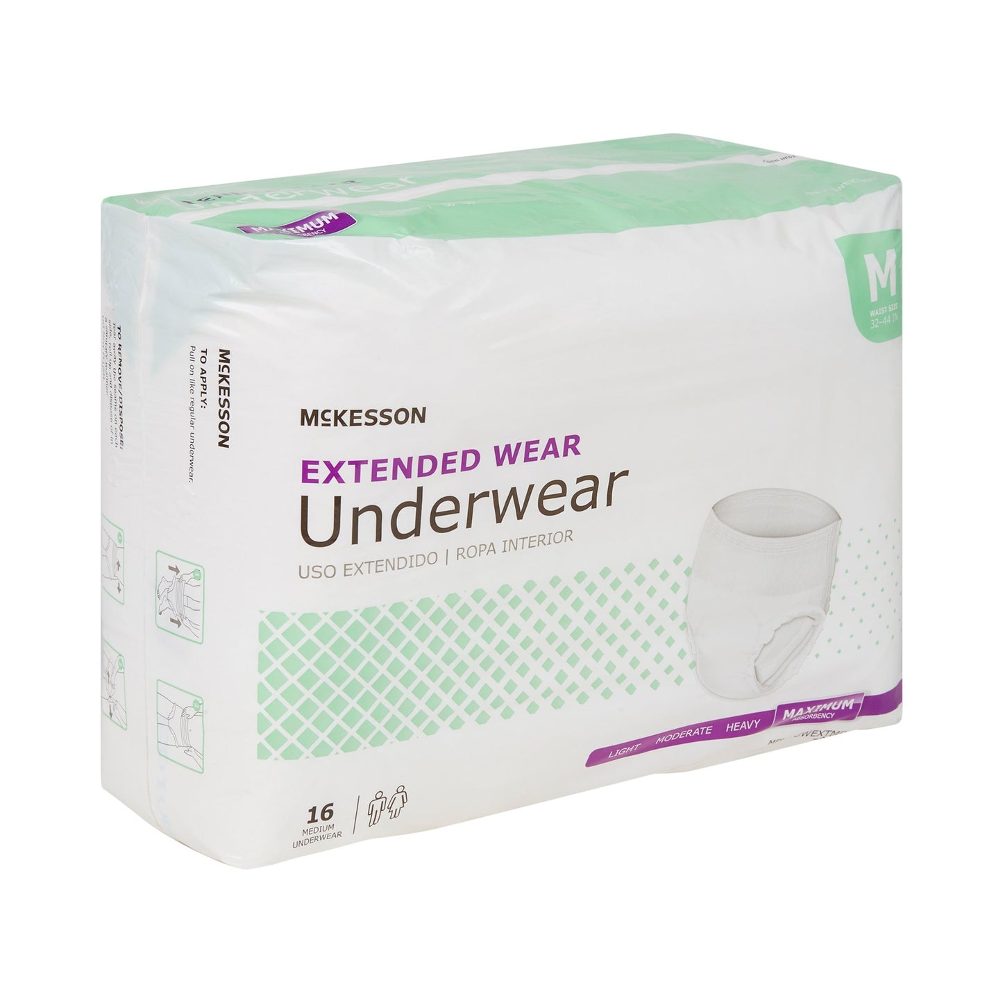 UNDERWEAR, EXTENDED WEAR MED 32-44 (16EA/BG 4BG/CS)