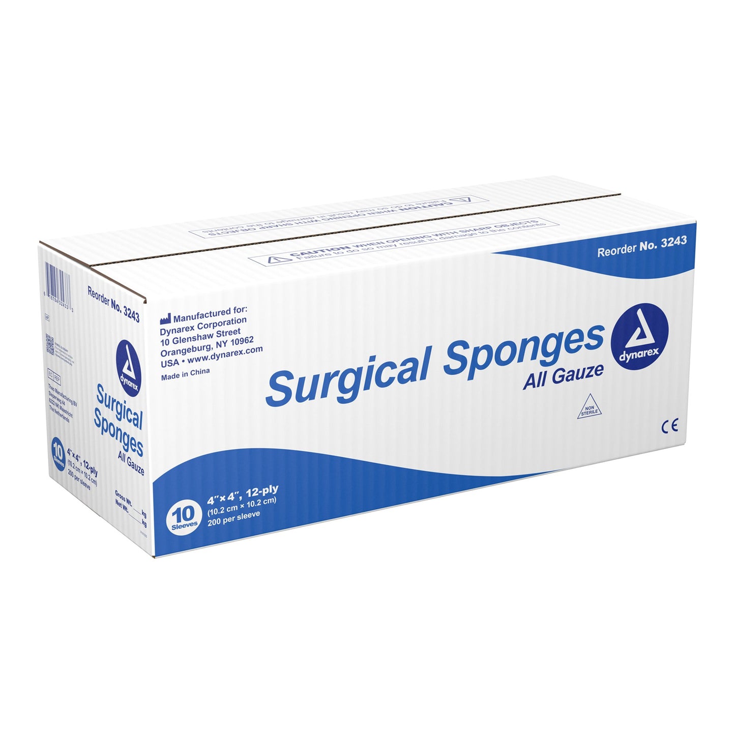 GAUZE, 4X4 12PLY NS (10/CS)