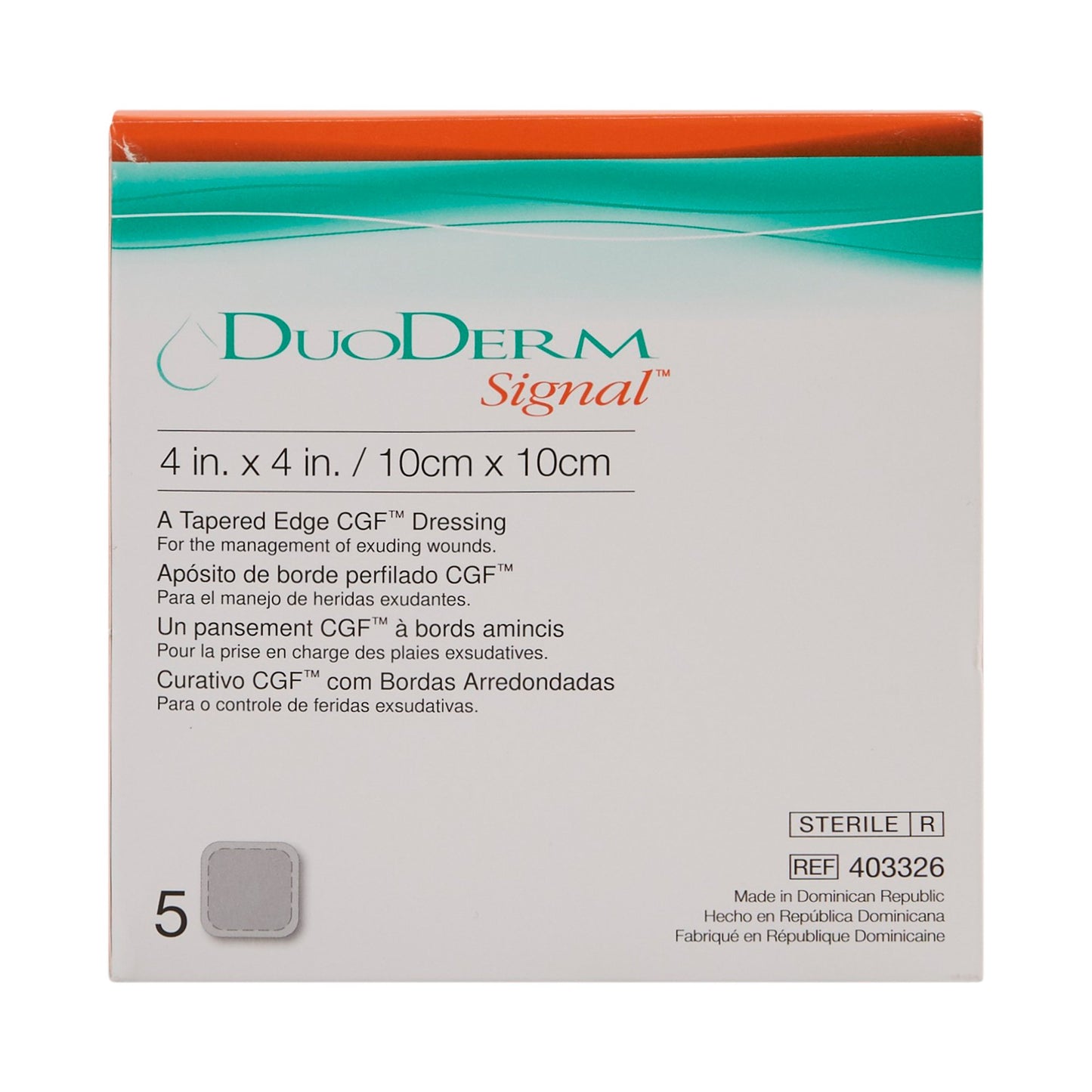 DRESSING, DUODERM 4"X4" (5/BX)