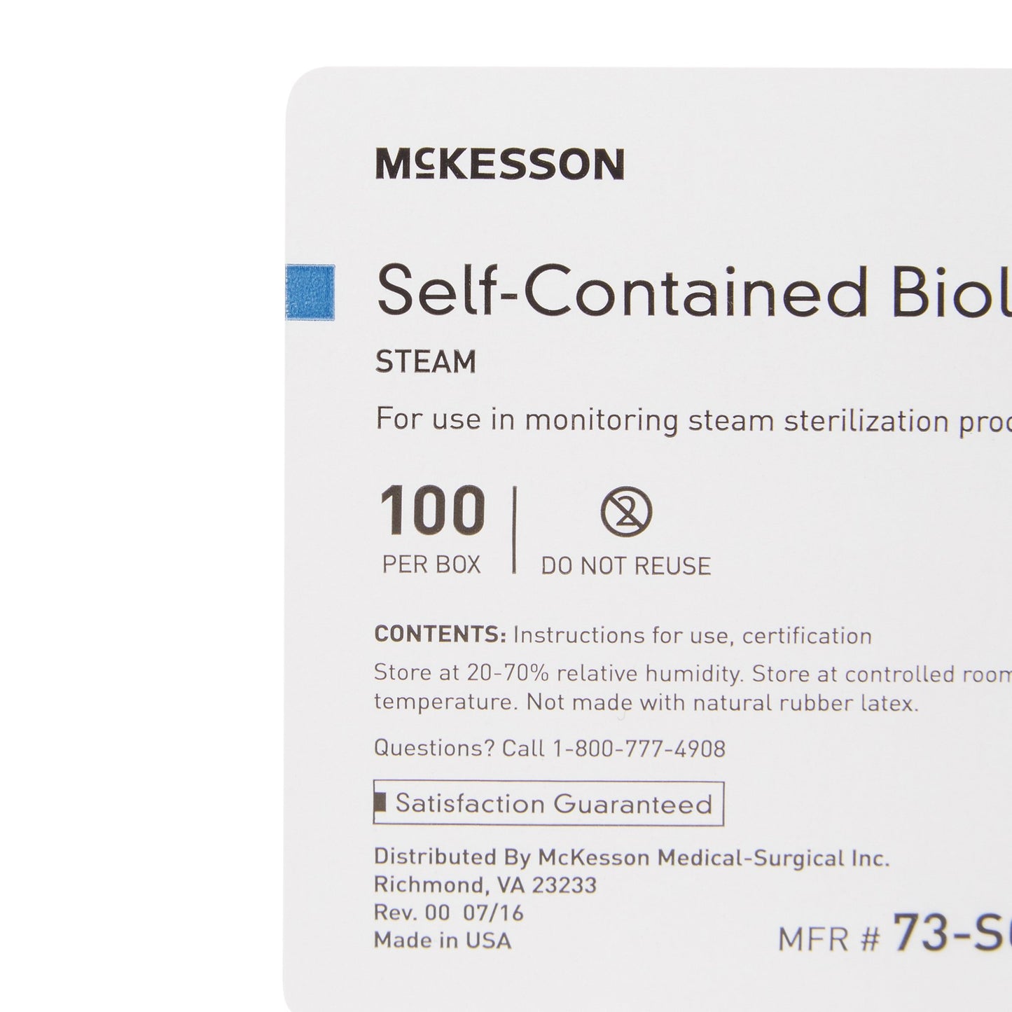 INDICATOR, BIOLOGICAL STEAM SLF-CONTAIN(100/BX 4BX