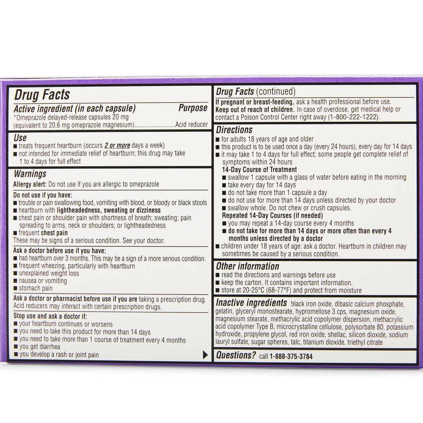 OMEPRAZOLE CAP 20MG 42/BX DELAYED RELEASE 24BX/CS