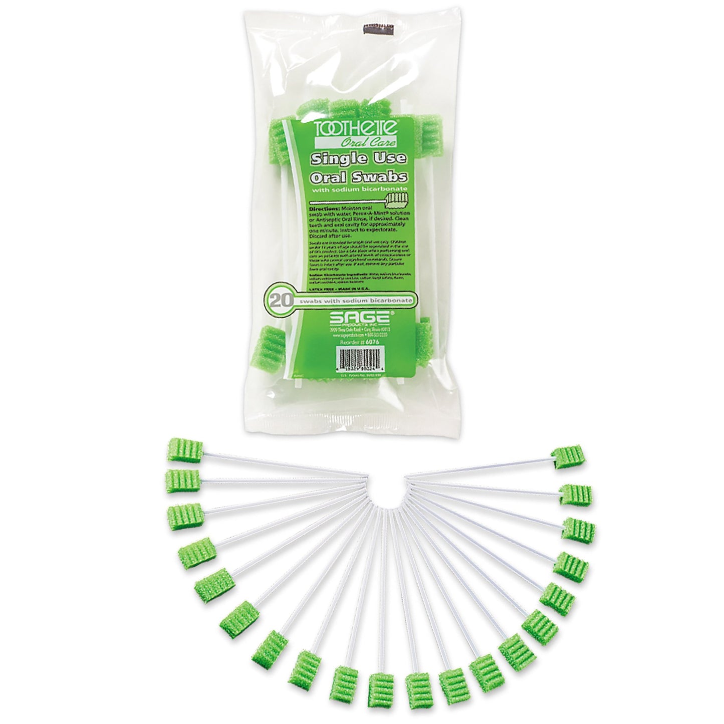 SWAB, ORAL W/ NA BICARB (20PK 50PK/CS)