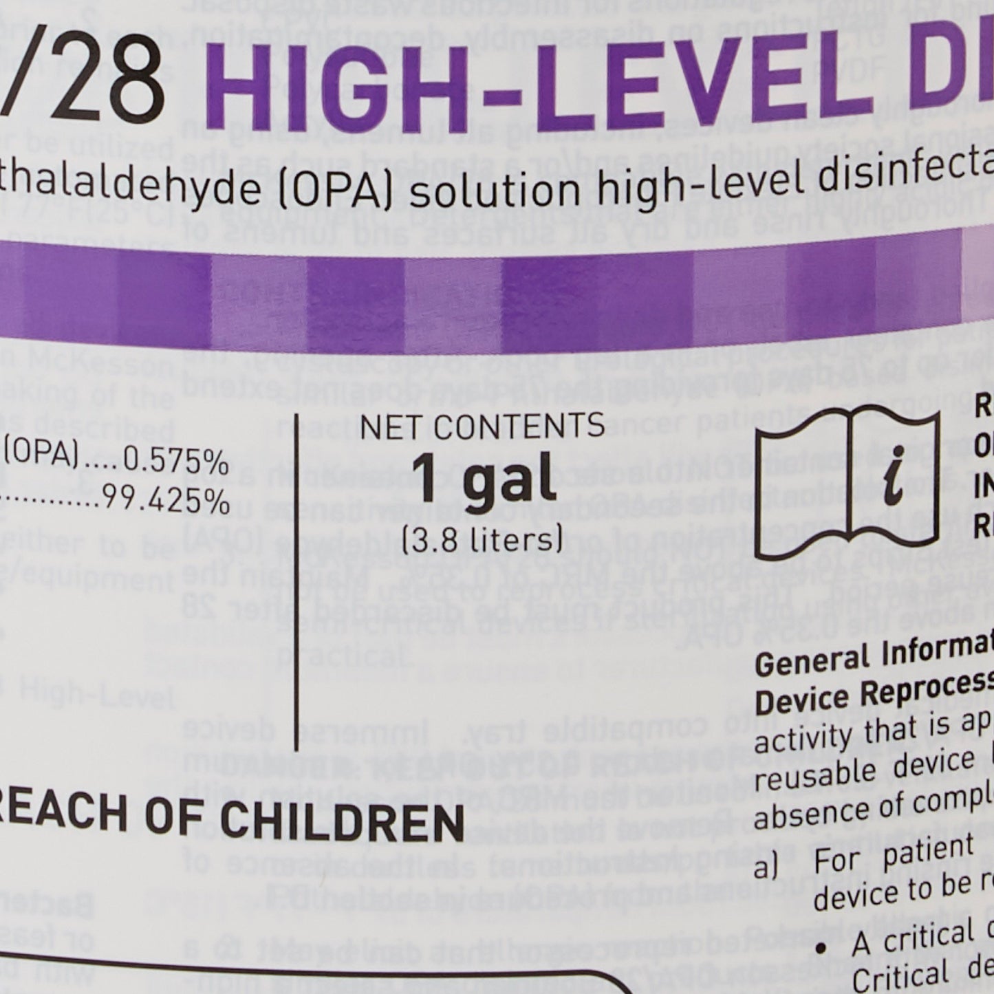 DISINFECTANT, OPA 28 HI-LVL F/ENDOSCOPE GL (4/CS) MGM16