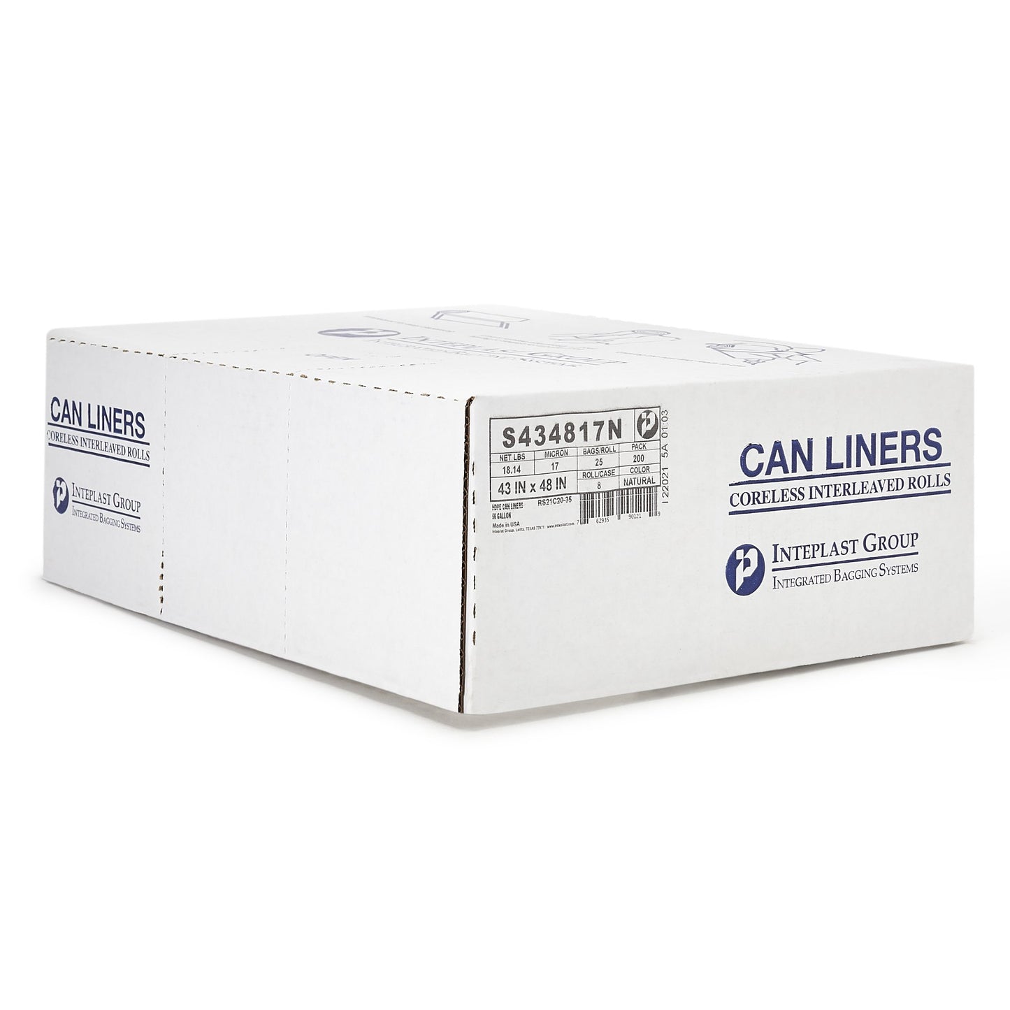 LINER, CAN CLR 17MIC 43"X48"56GL (200/CS)