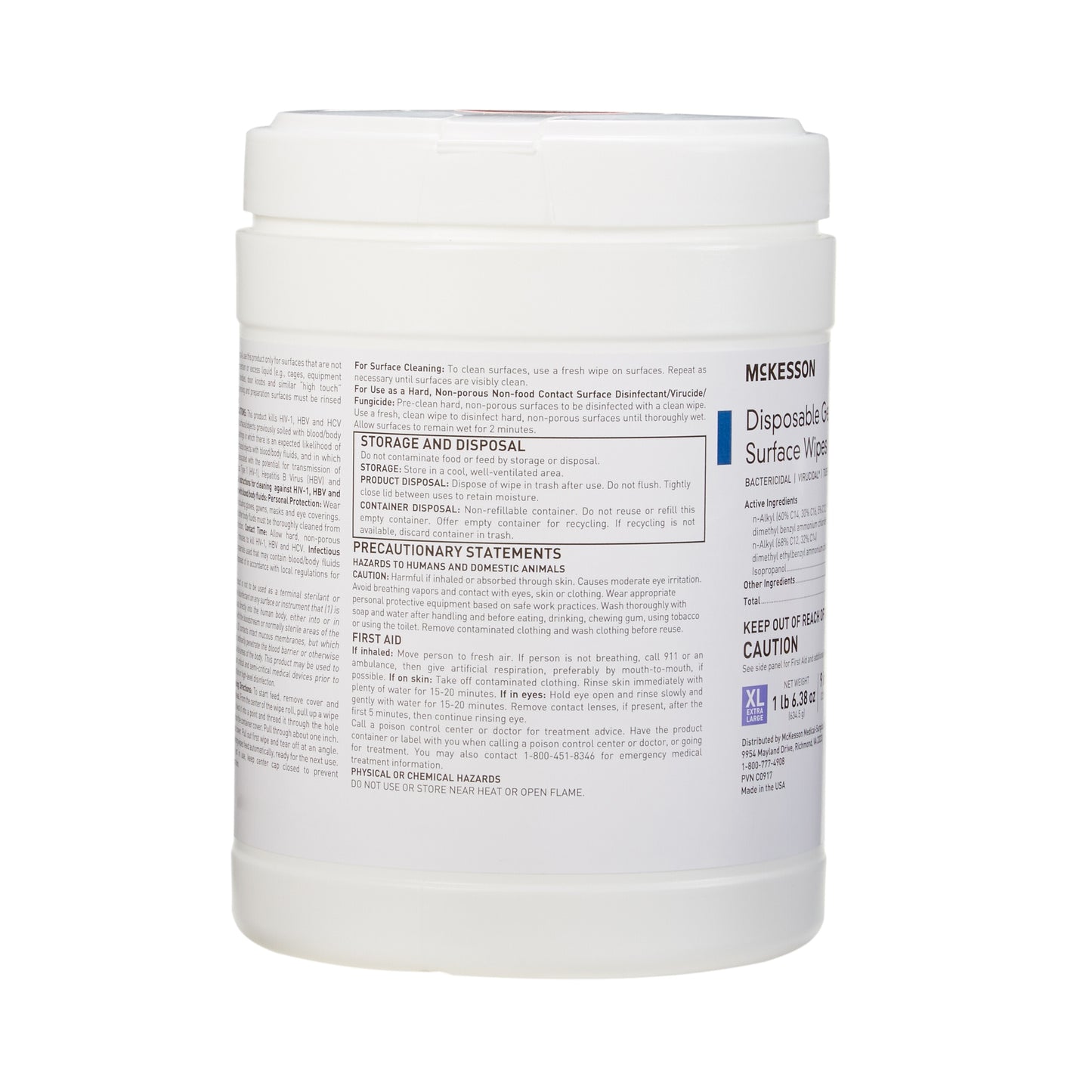 WIPE, GERMICIDE XLG 9"X12" (65/BX 12BX/CS)