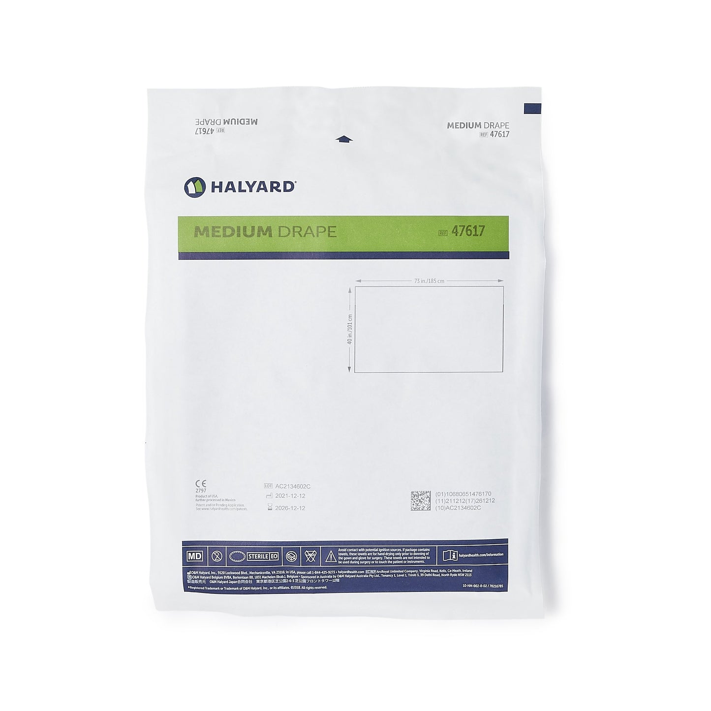 DRAPE, SURG STR MED 40"X73" (60/CS)