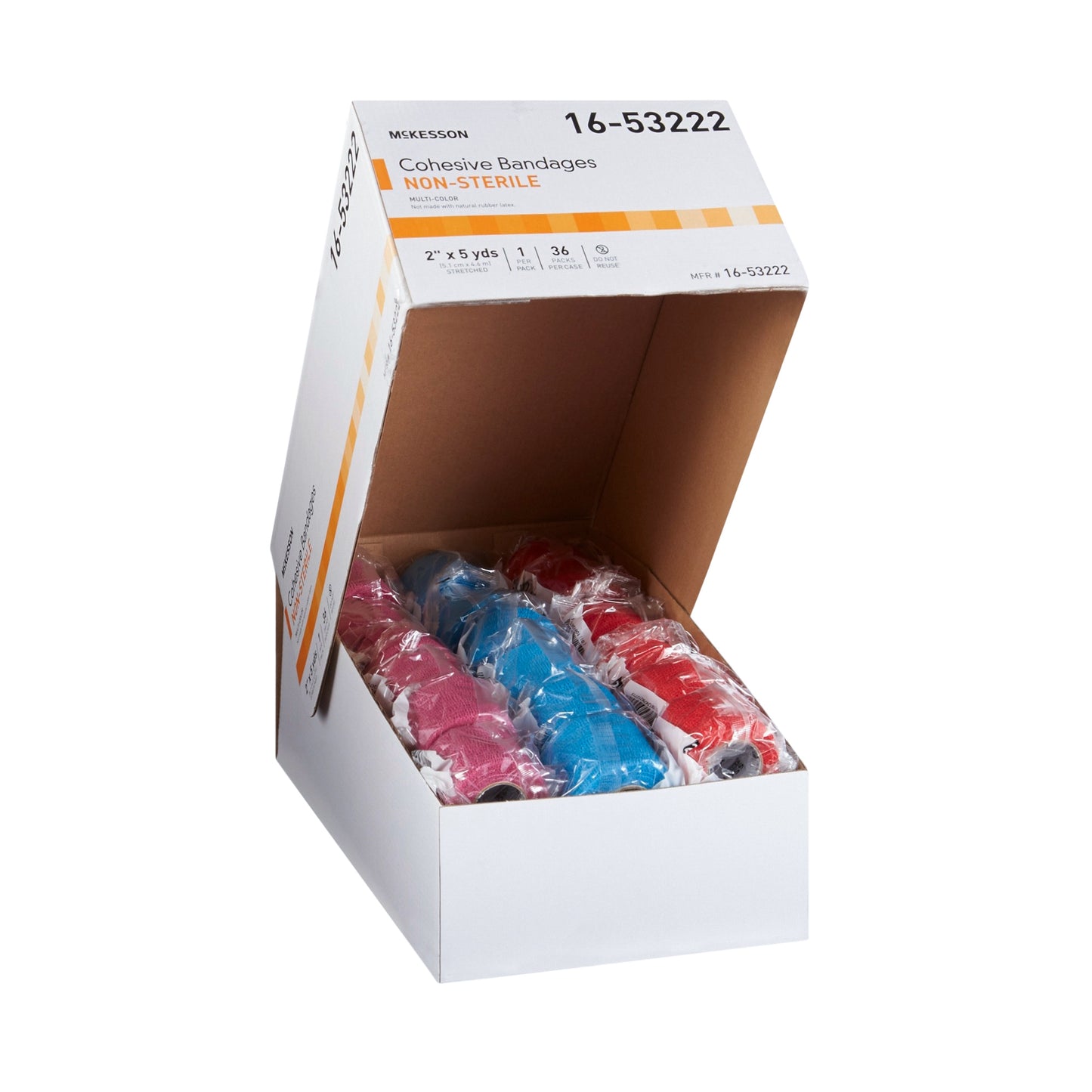 BANDAGE, COHESIVE N/S LF COLORPAK 2" (36/CS)