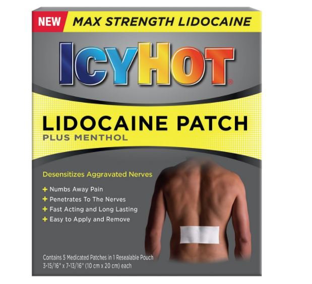 ICY HOT, PATCH W/LIDOCAINE (5/BX)