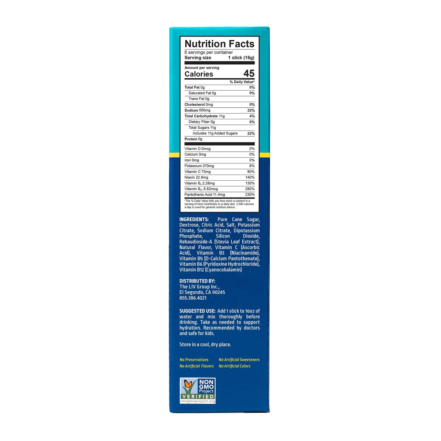 LIQUID IV HYDRATION, PDR LEMONLIME (6/BX 12BX/CS)