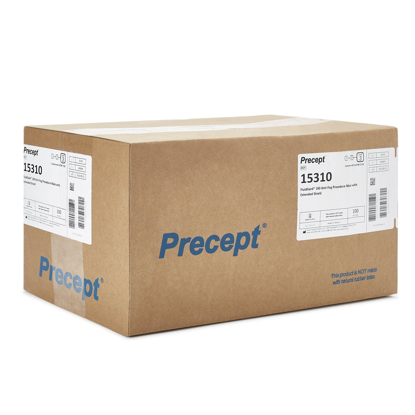 MASK, PROC W/EYESHLD LOOPS ASTM3 ANTIFOG (25/BX 4BX/CS)