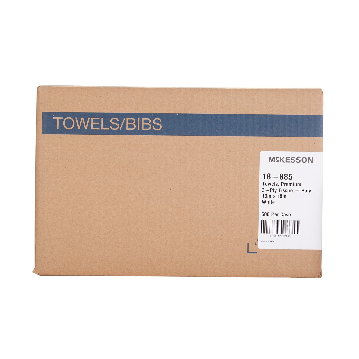 TOWEL, PRO 3PLY/POLY WHT 13X18(500/CS)