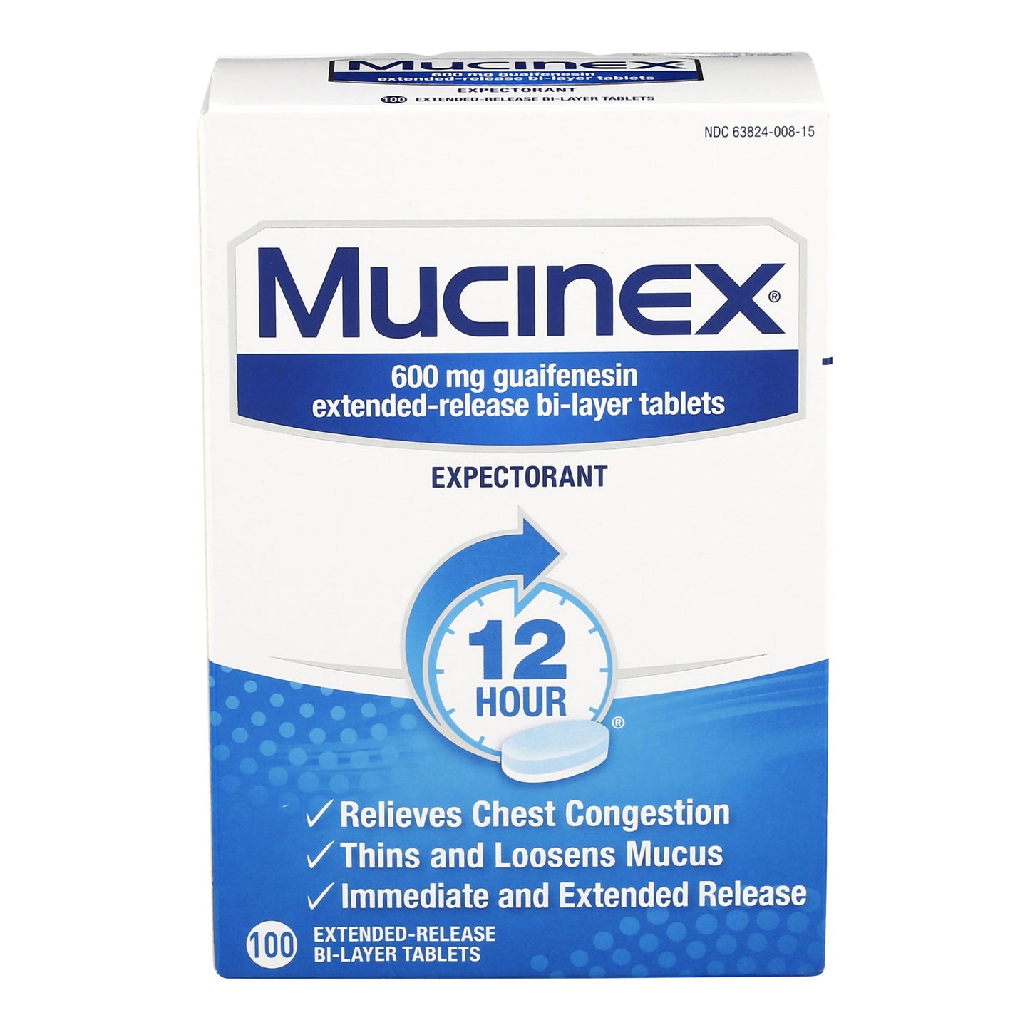 MUCINEX EXT RELEASE, TAB (100/BT)