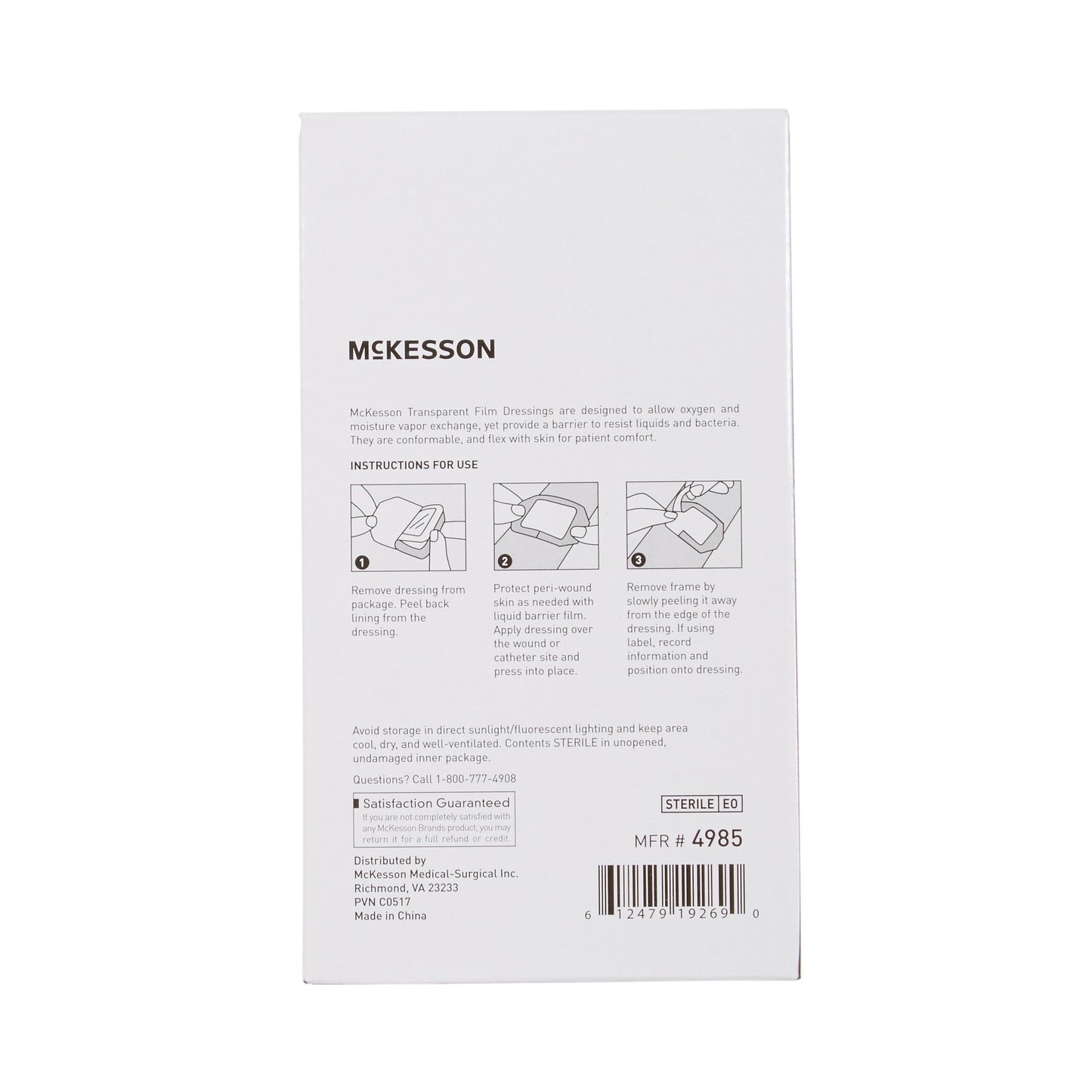 DRESSING, FILM TRANS W/FRM DELSTR 2 3/8X2 3/4" (100/BX)