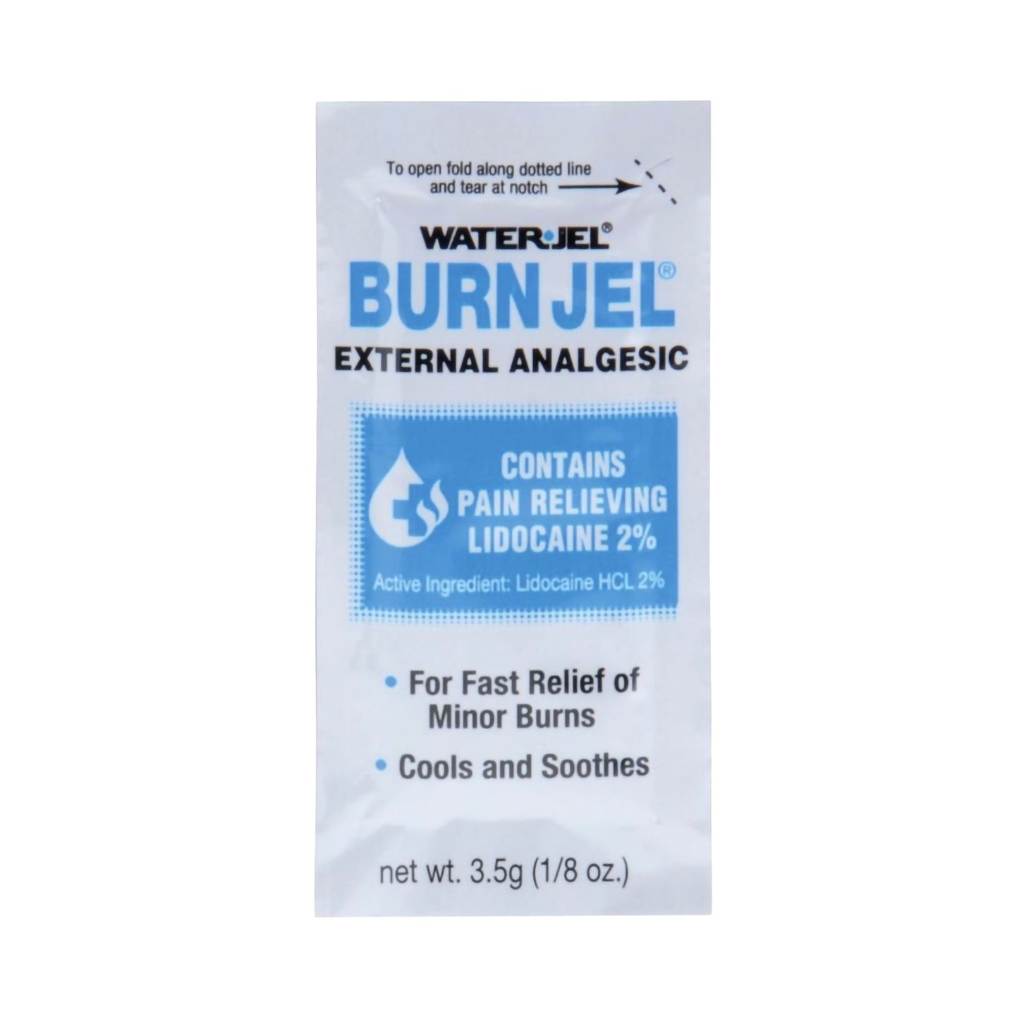 GEL, BURN WATERJEL 1/8 OZ PKT (25/BX 24BX/CS)