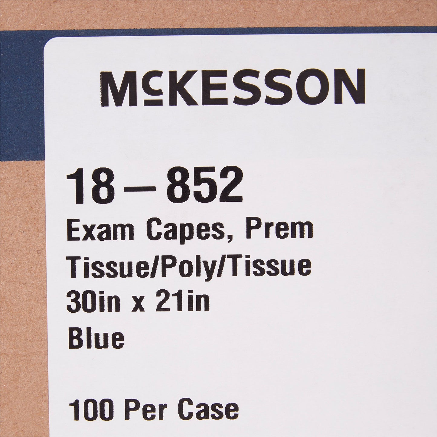 CAPE, EXAM T/P/T F/B OPN BLU 30X21 (100/CS)