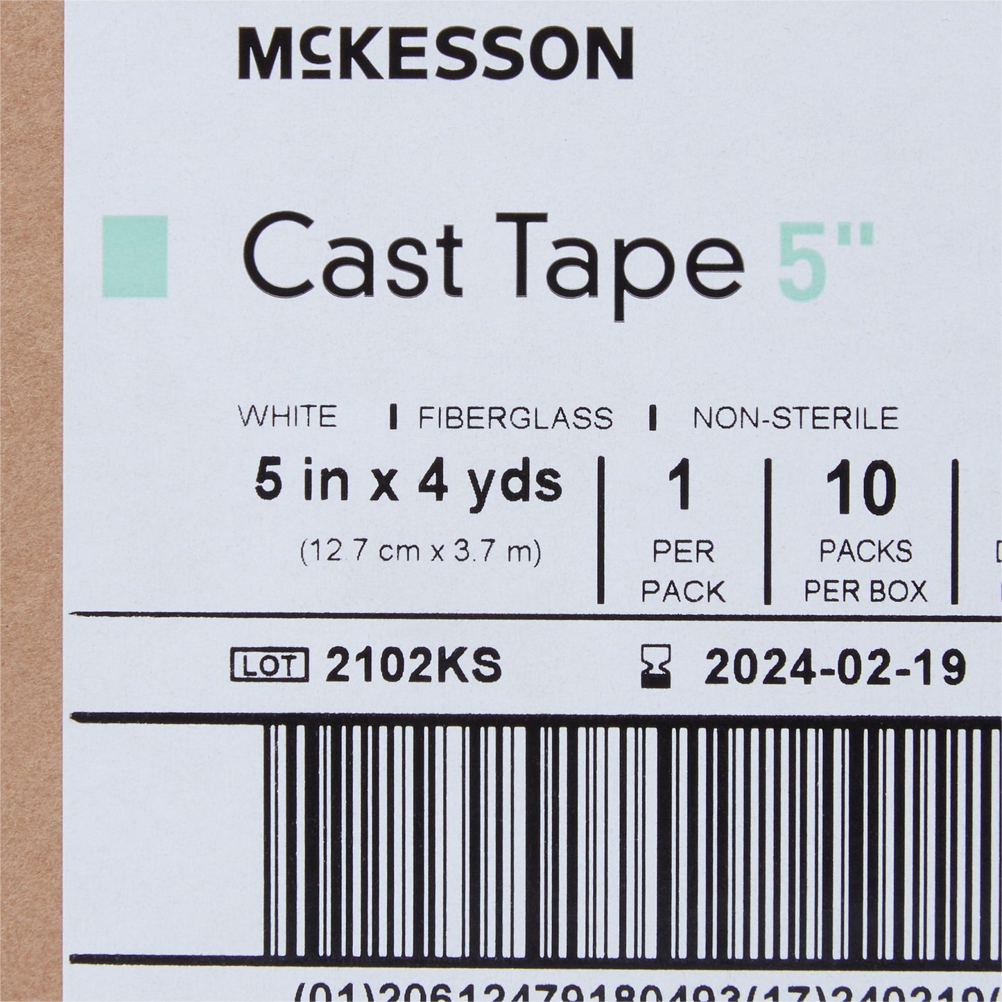 TAPE, CAST WHT LF 5"X4YDS (10RL/BX)
