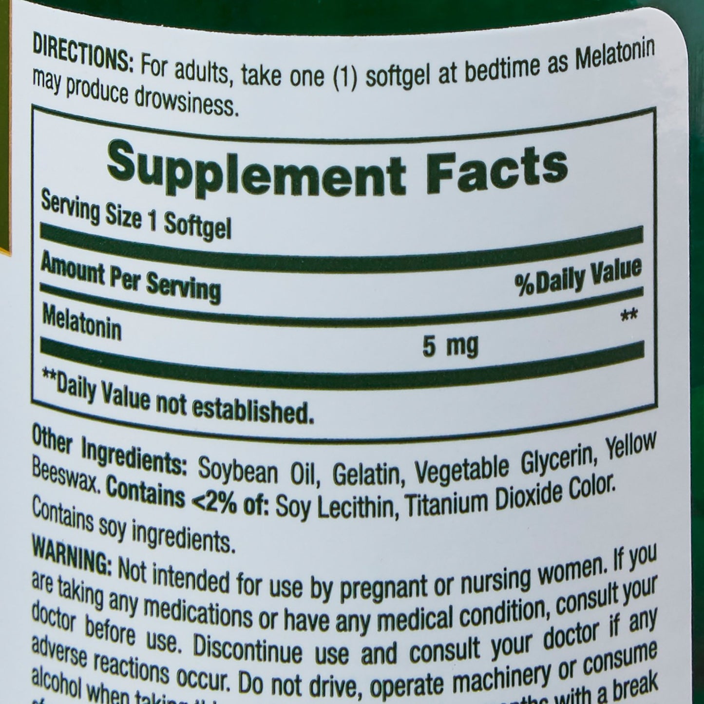 MELATONIN, SOFT GEL 5MG (90/BT)