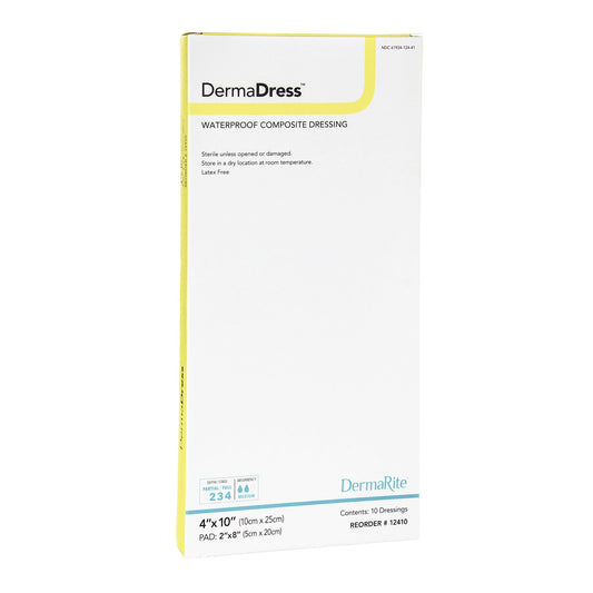 DRESSING, WND COMPOSITE WATERPRF ISLAND 4X10 (10/BX)