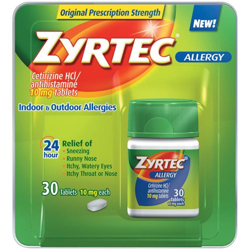 ZYRTEC, TAB 10MG (30/BT 24BT/CS)