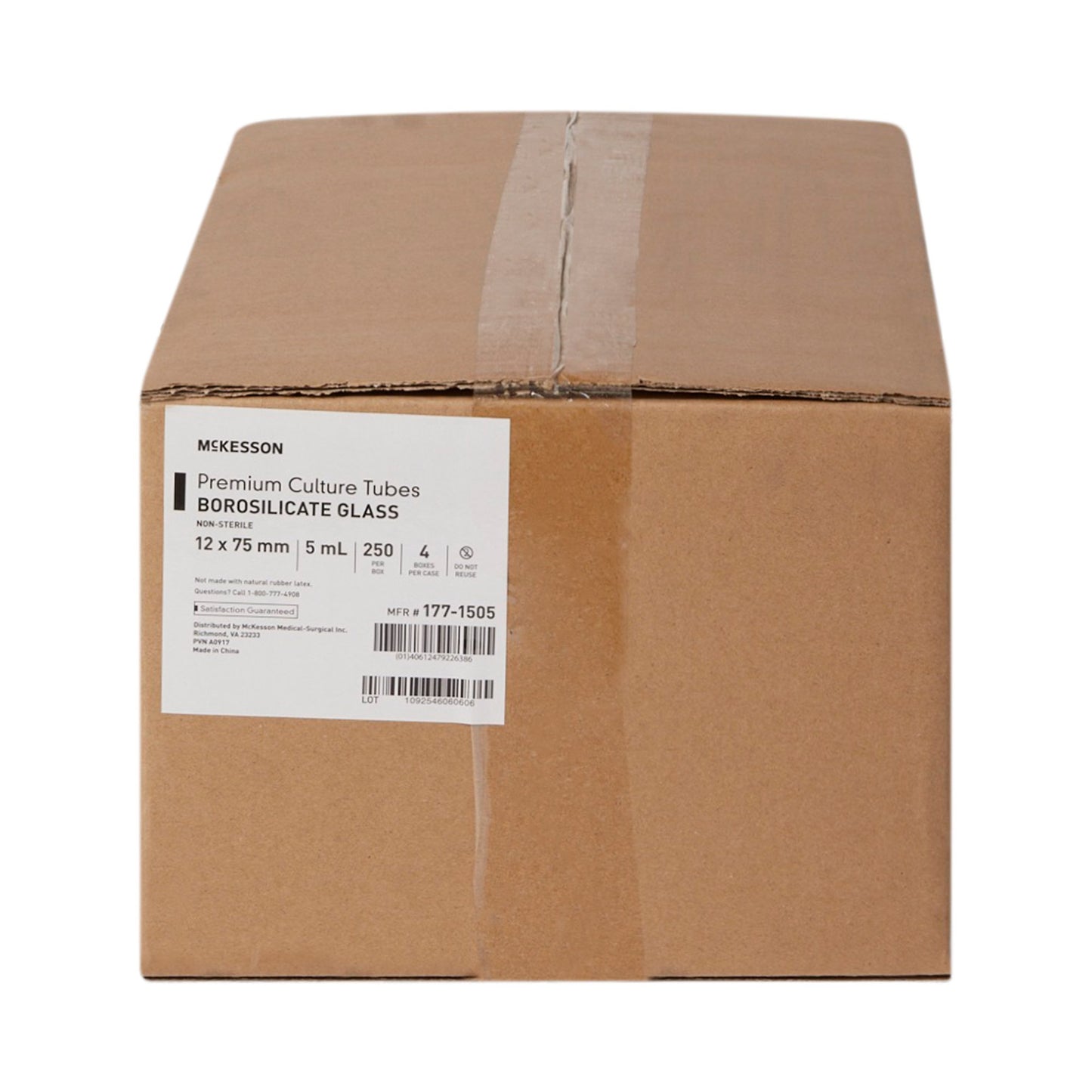 TUBE, TEST GLASS DISP 12X75 5ML (250/BX 4BX/CS)