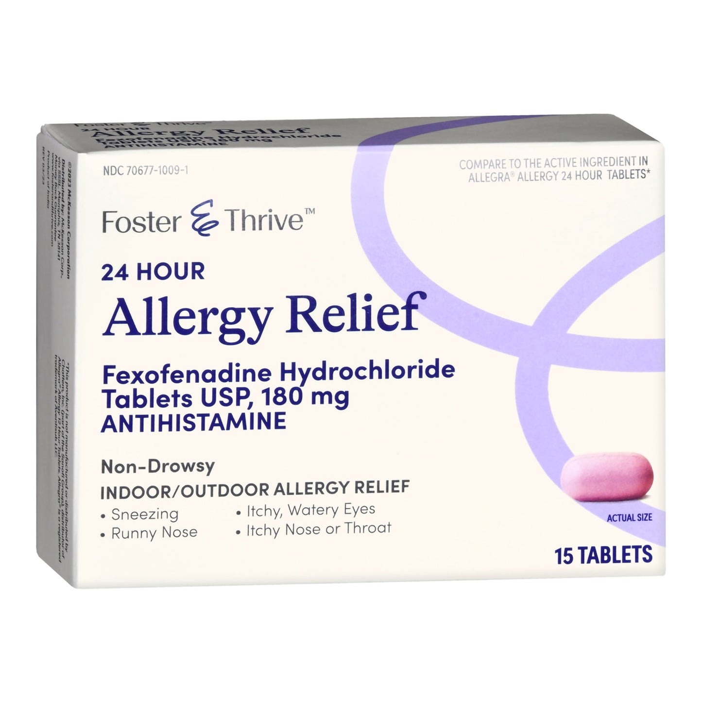 FEXOFENADINE, TAB FT SM 180MG (15/BX)