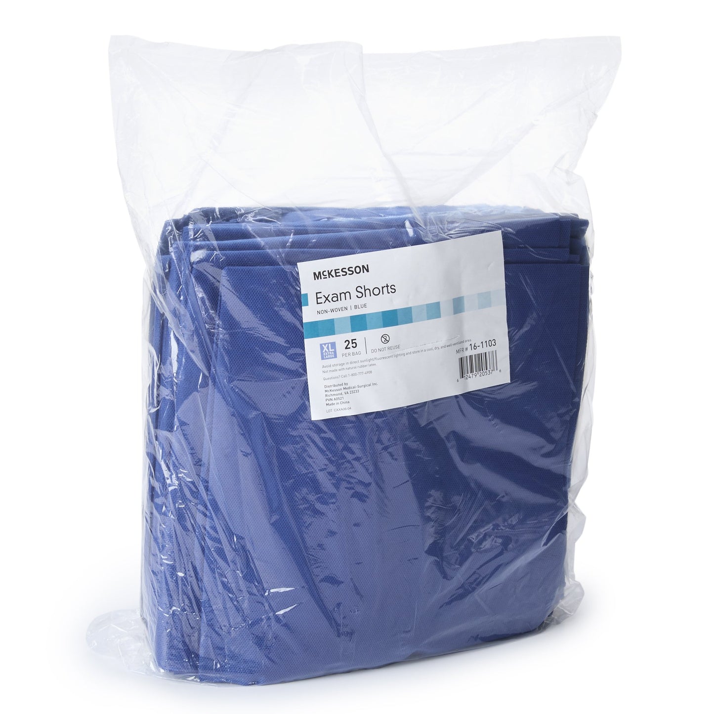 SHORTS, EXAM ORTHO BLU XLG 38"-48" (25/BG 4BG/CS)