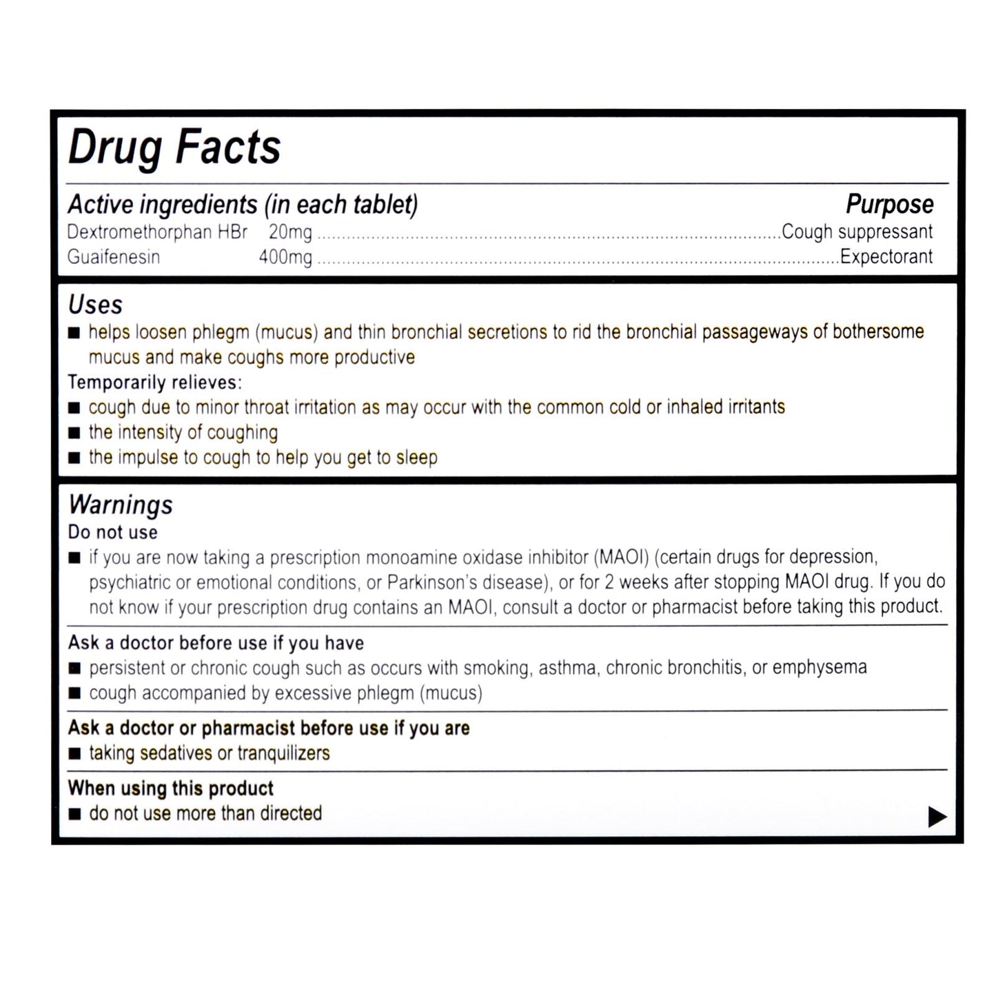 MEDI-MUCUS, TAB (50/BX 24BX/CS)