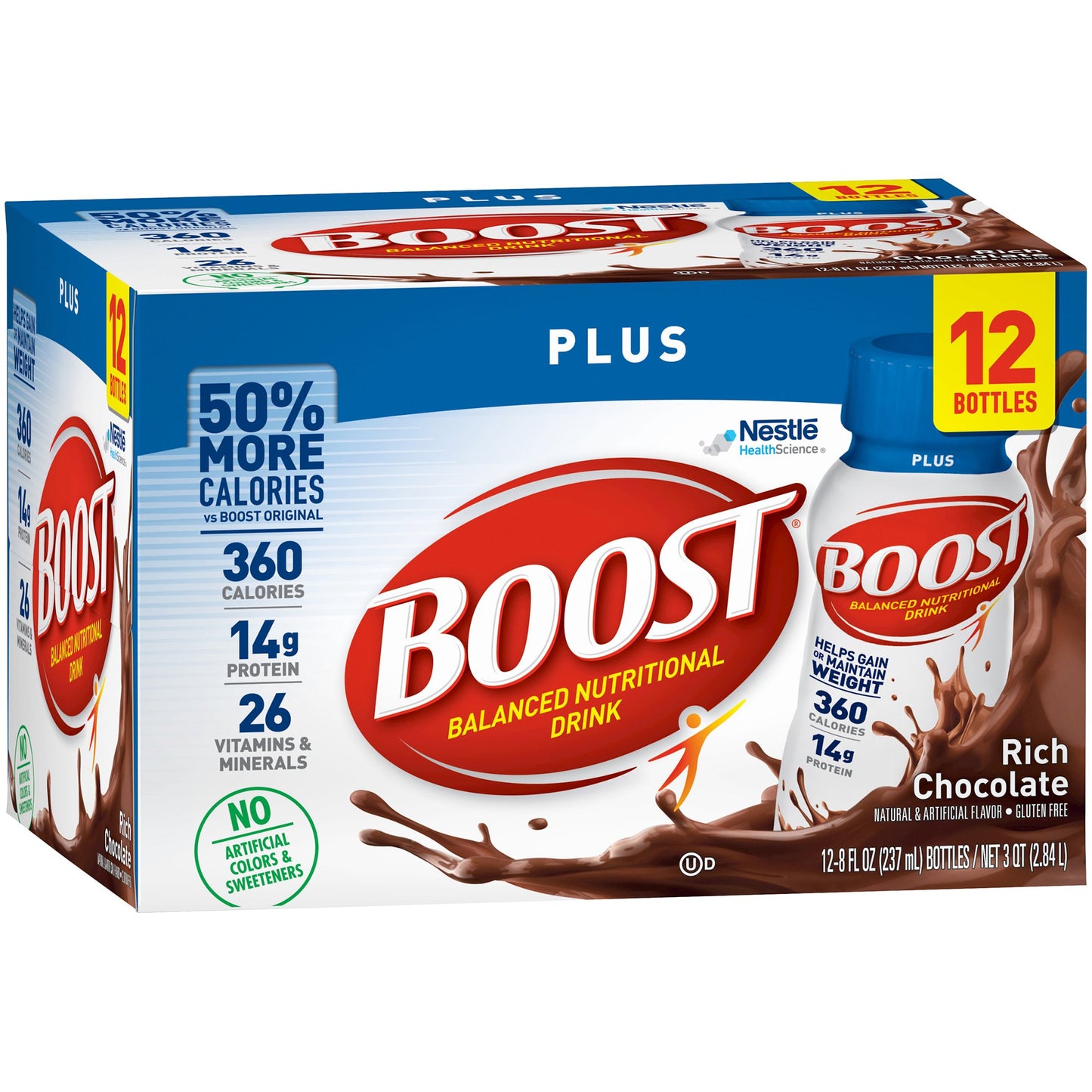 BOOST, PLUS RICH CHOCOLATE 8OZ(12/PK 2P/KCS)
