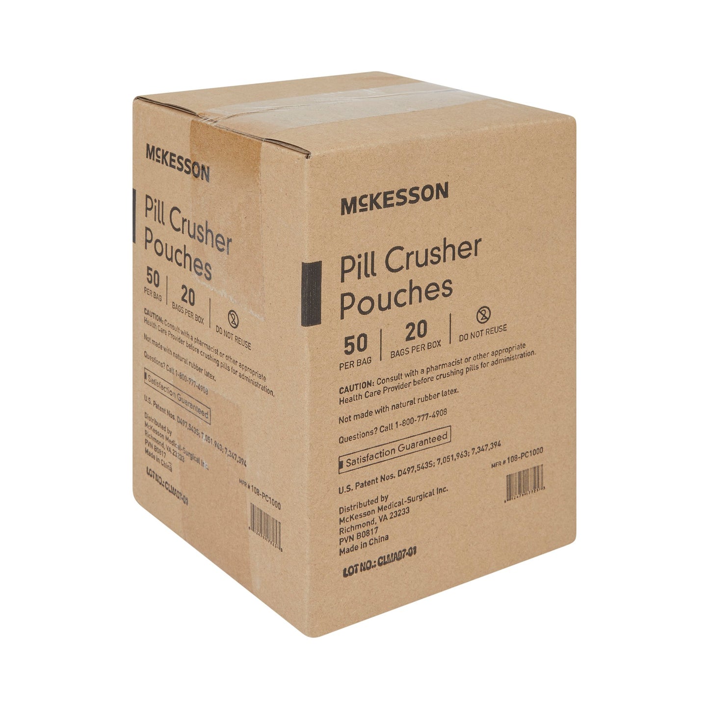 POUCH, PILL QUICK CRUSH (50/PK20PK/BX 8BX/CS)