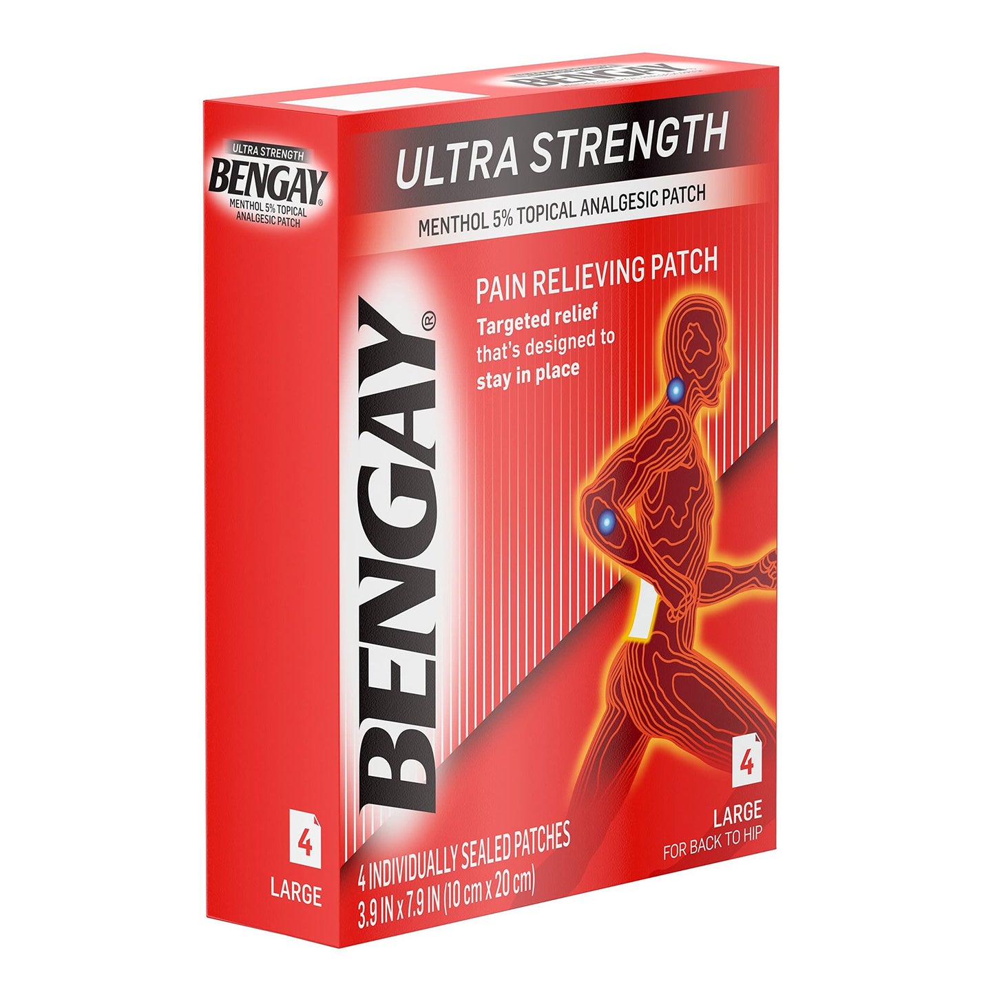 BENGAY ULTRA STRENGTH, PATCH LG (4/BX 36BX/CS) J&JOTC