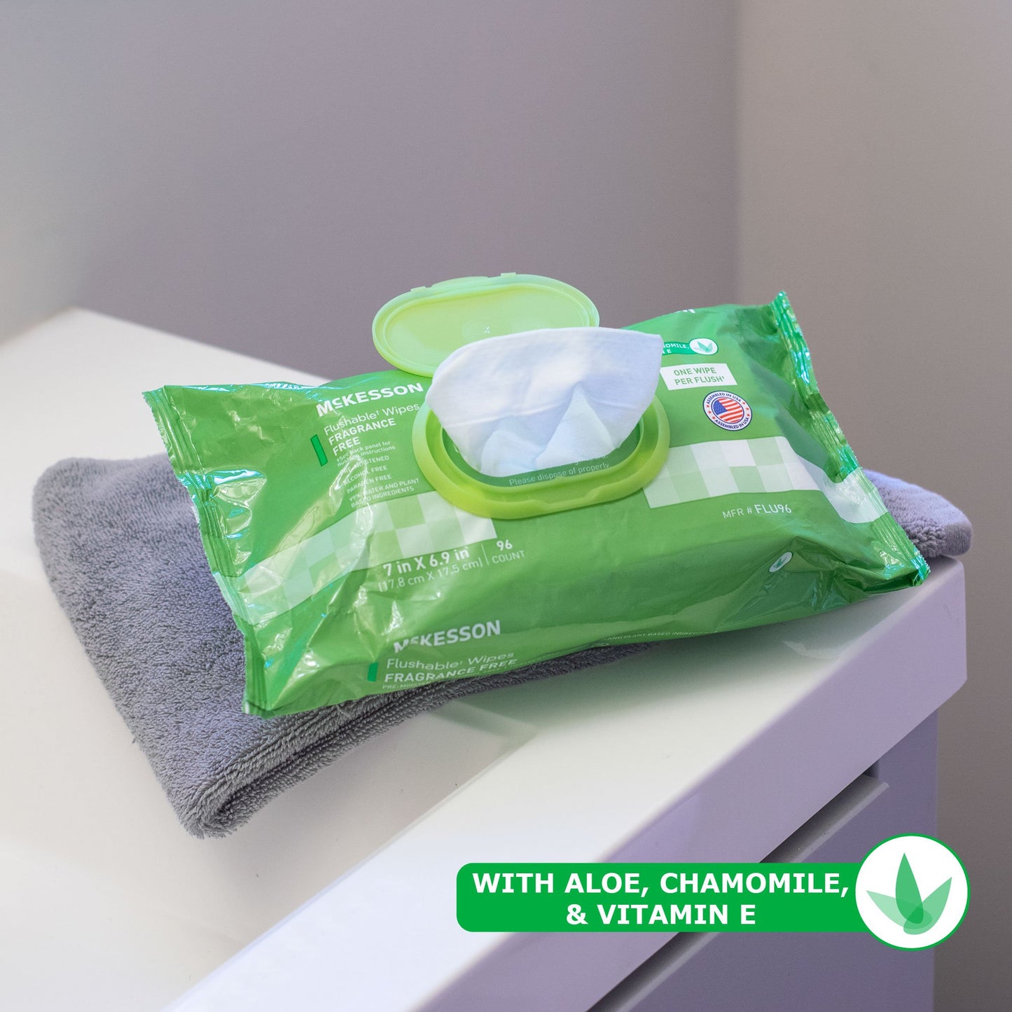 WIPE, WET FLUSHABLE UNSCNTED SFT PK W/LID (96/PK 6PK/CS)