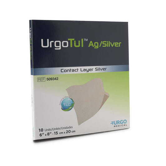 DRESSING, WOUND AG URGOTUL CONTACT LAYER 6"X8" (10/BX)
