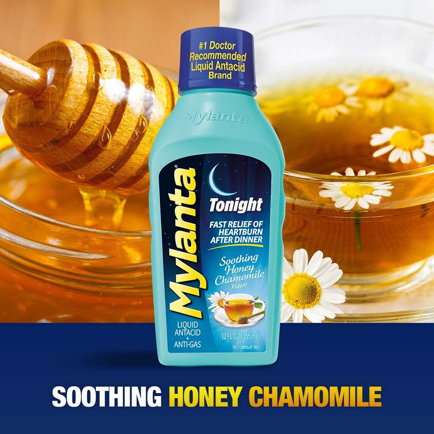 MYLANTA, LIQ NIGHT HONEY CHAMOMILE 12OZ