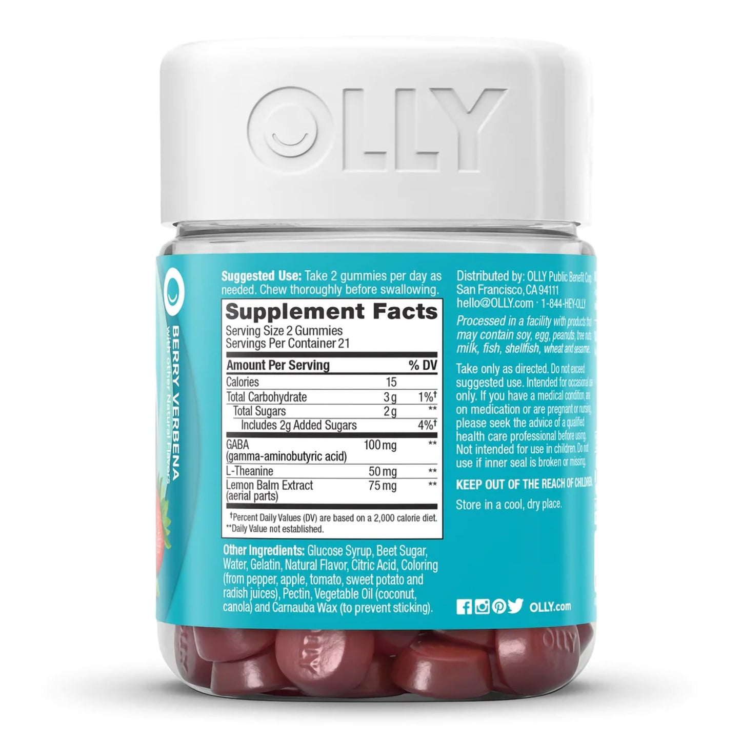 OLLY, GUMMY GOODBYE STRESS BERRY (42/BT)