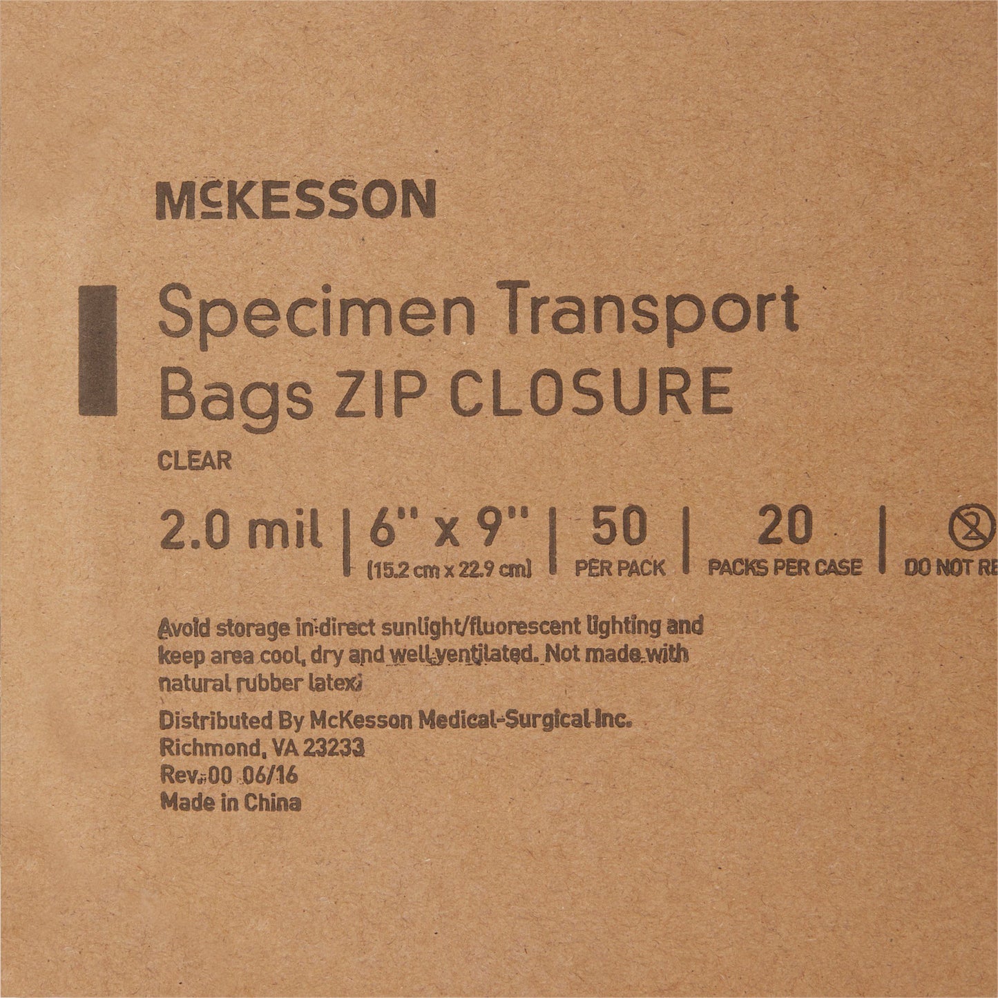 BAG, SPCMN BIOHAZ CLR 6X9 (50/BX 20BX/CS) PSSRDC