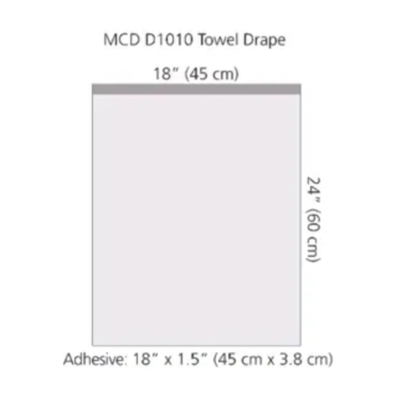 DRAPE, SURG TOWEL ADH 18"X24" (10/BX 1BX/CS)