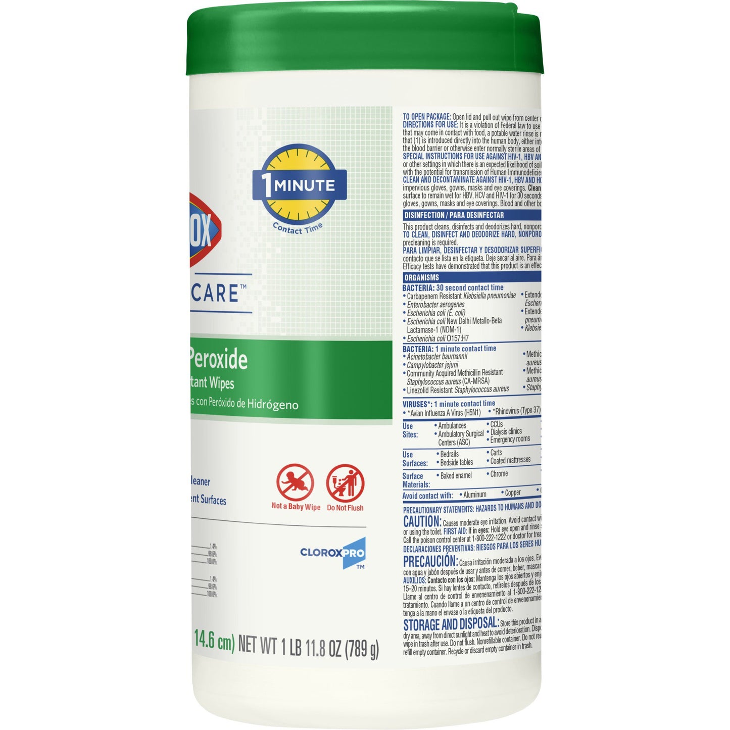 WIPE, WET HYDROGENPEROXIDE 6.75X5.75(155/CT 6CT/CS)