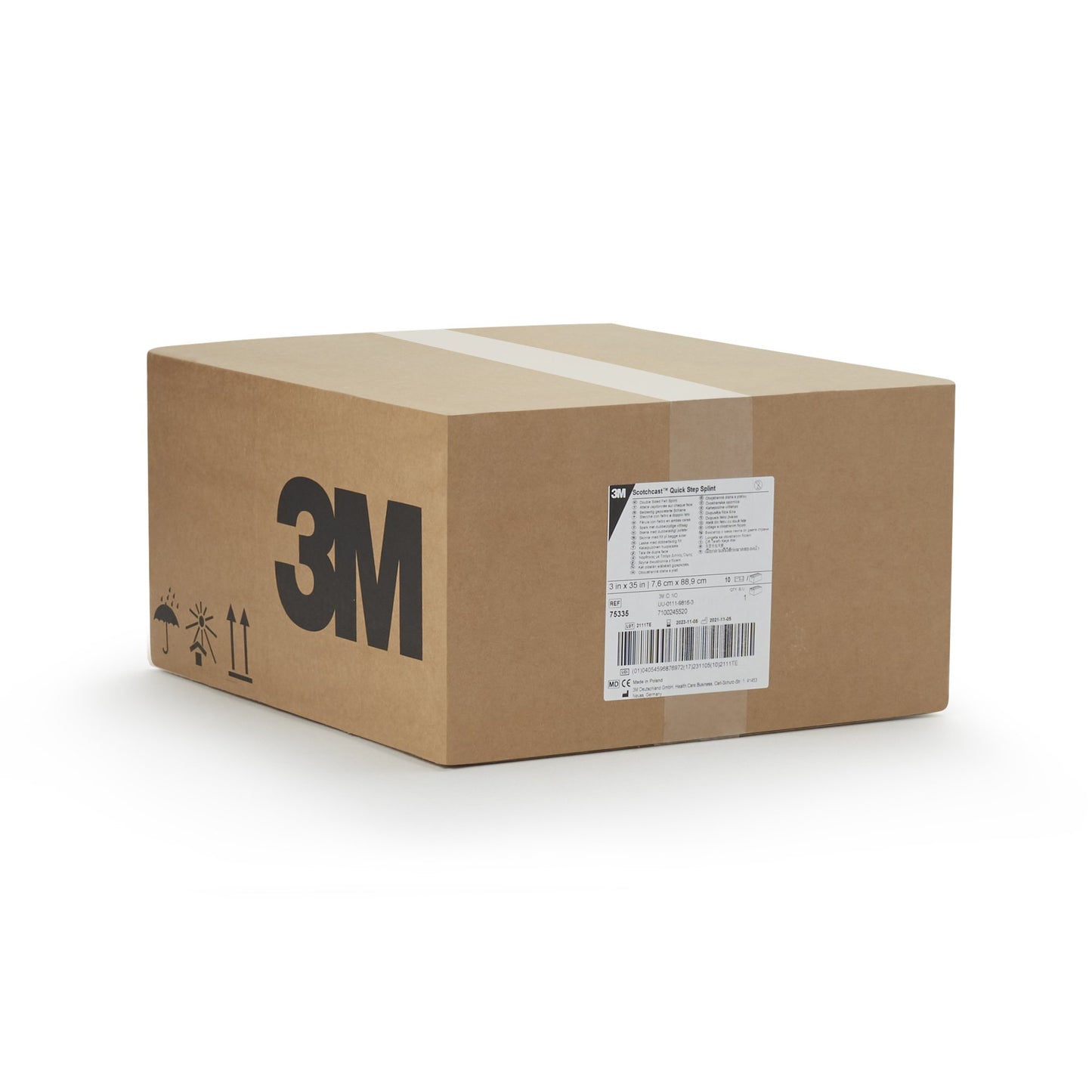SPLINT, FIBERGLASS PADDED QUICKSTEP 3"X35" (10/CT)