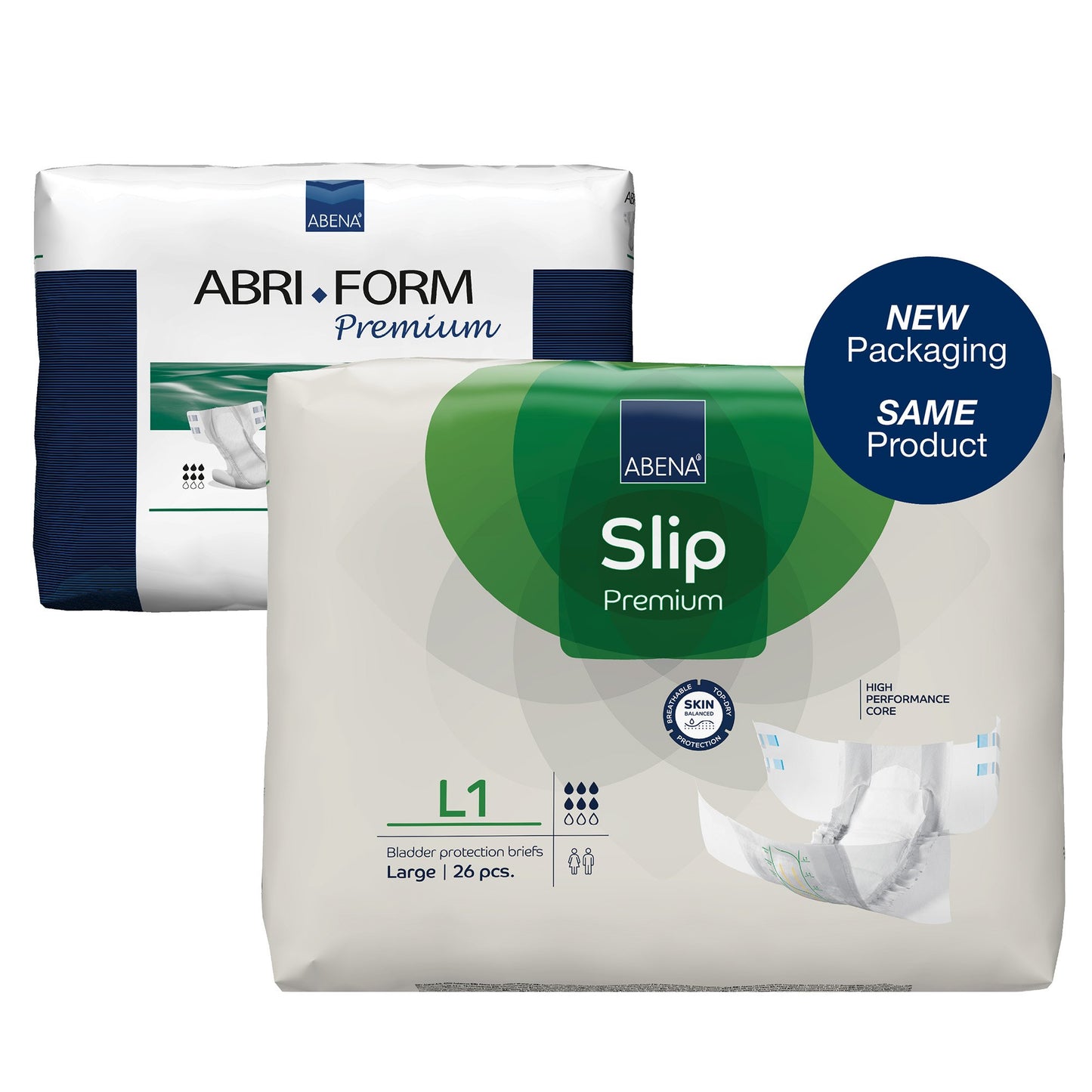 BRIEF, INCONT ABENA SLIP PREM ADLT L1 LG (26/PK4PK/CS)
