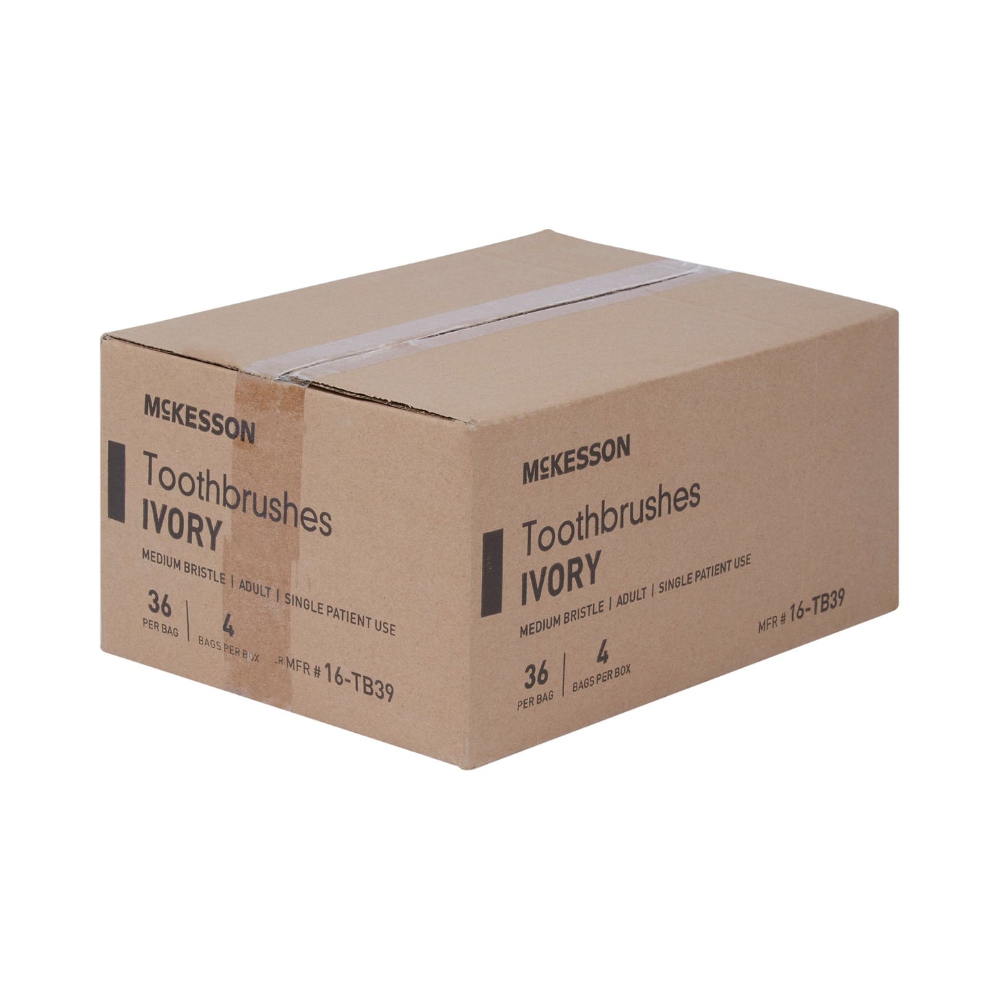 TOOTHBRUSH, TUFT 39 LF INDV WRPD (144/BX 10BX/CS)