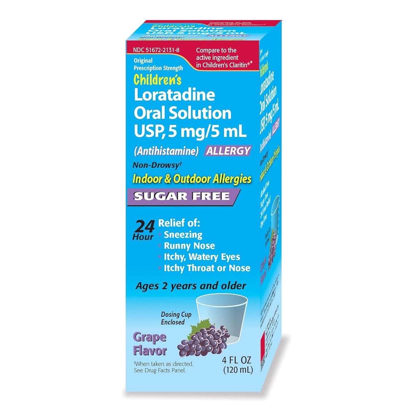 LORATADINE, SOL ORAL SUG/FREE GRAPE 5MG/5ML 4OZ