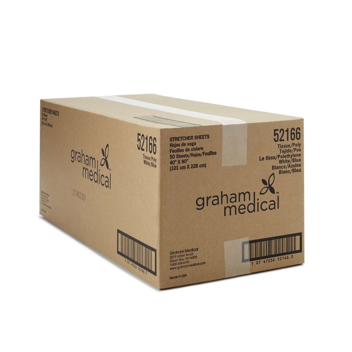 SHEET, BED TP PLASBAK WHT/BLU 40X90 (50/CS)