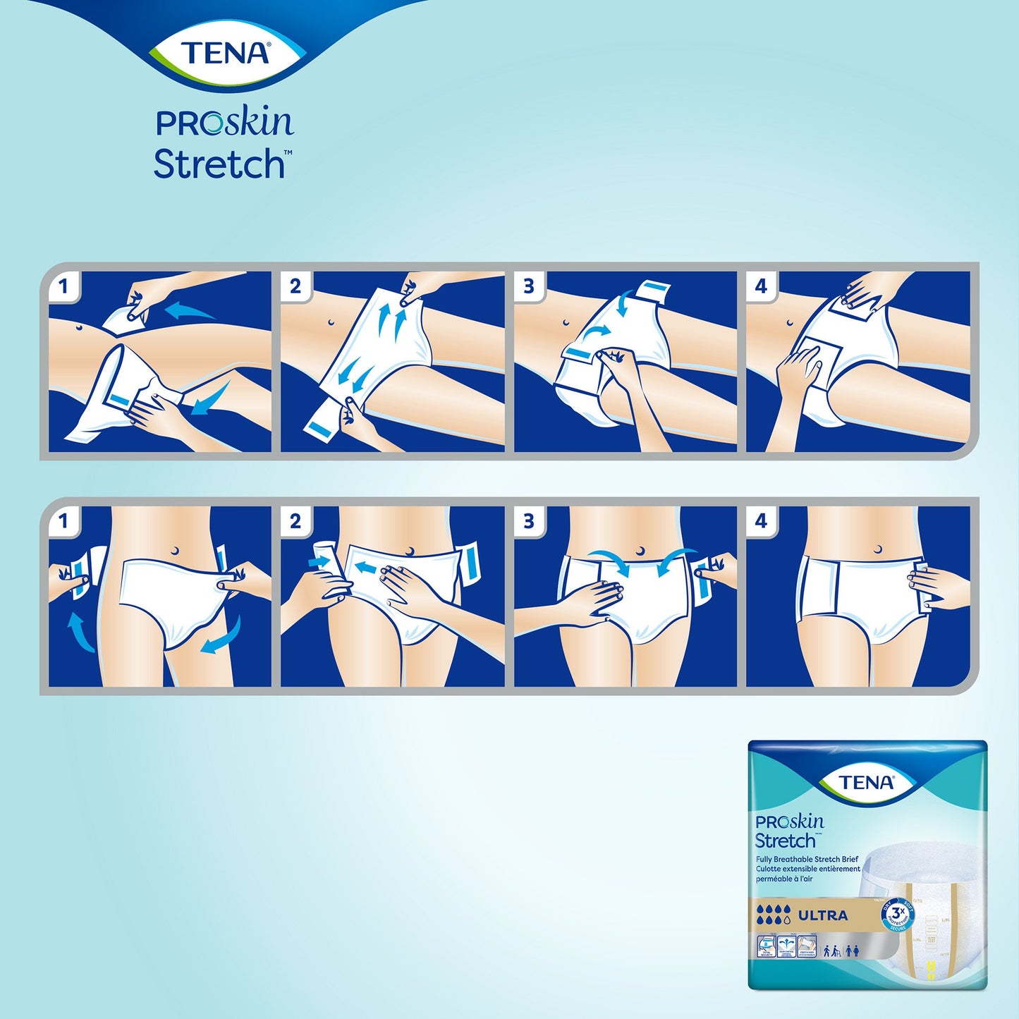 BRIEF, INCONT TENA STRETCH LG/XLG (36/BG 2BG/CS)