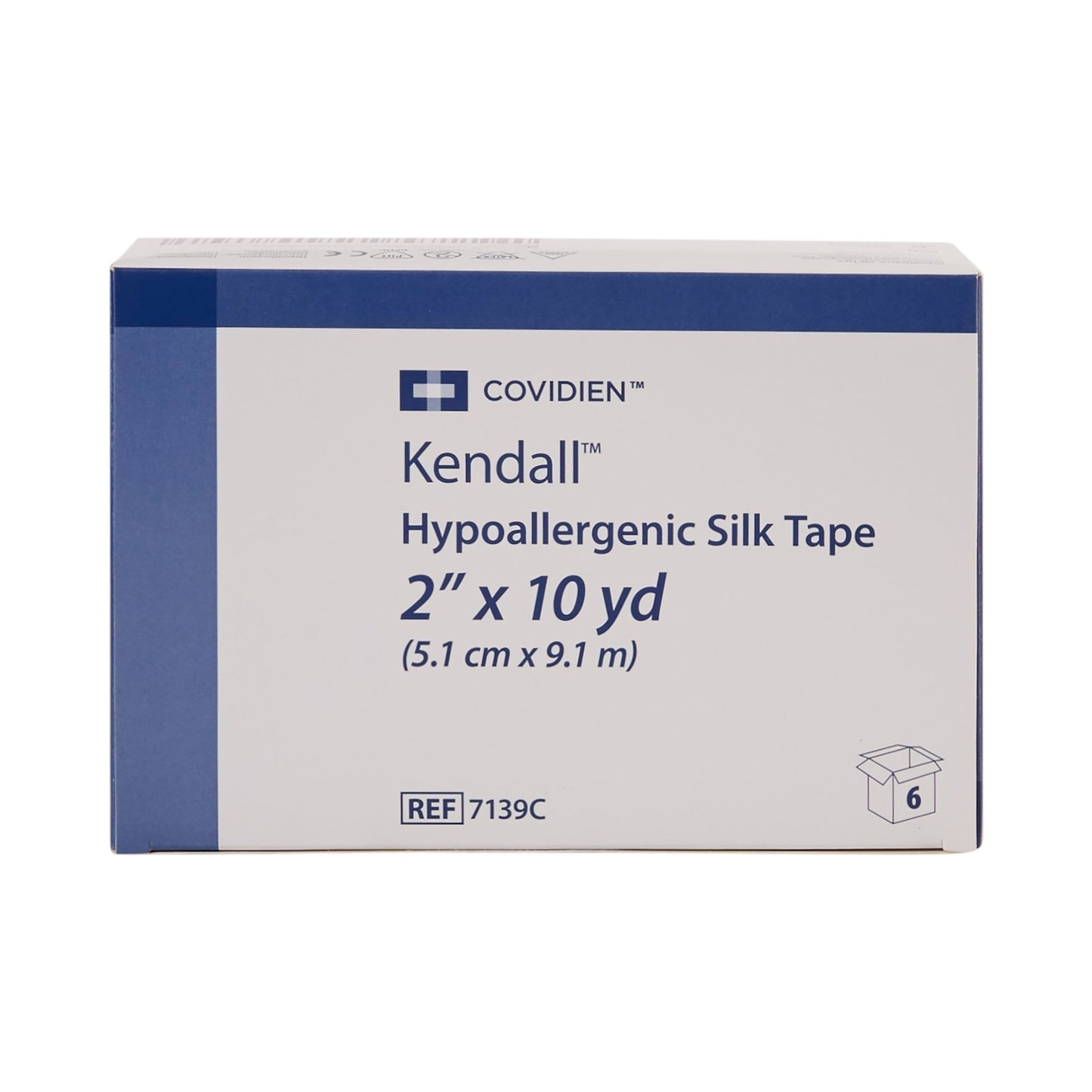 TAPE, ADHSV CURASILK 2"X10YDS (6/BX 10BX/CS) KENDAL